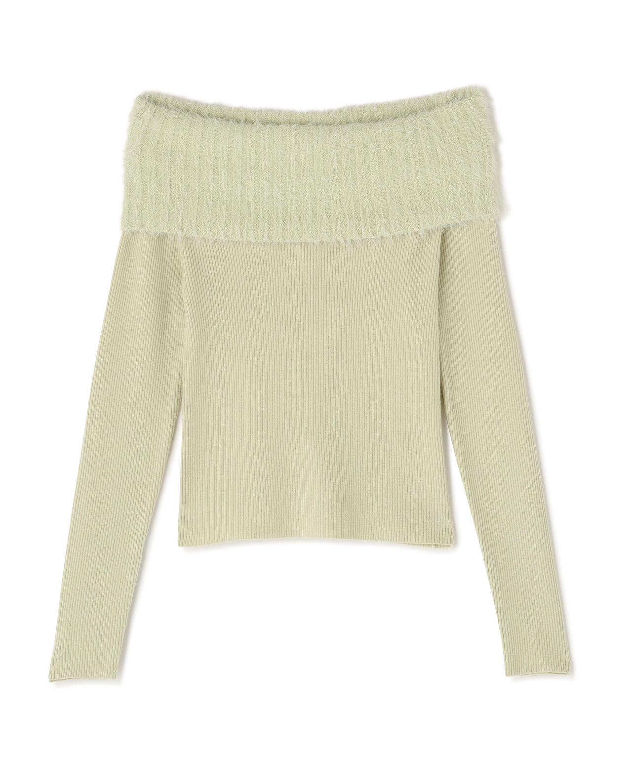 シャギーオフショルニット