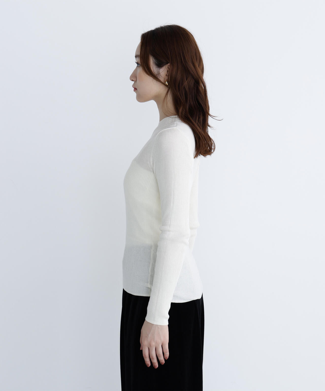 ペプラムベスト&リブニット