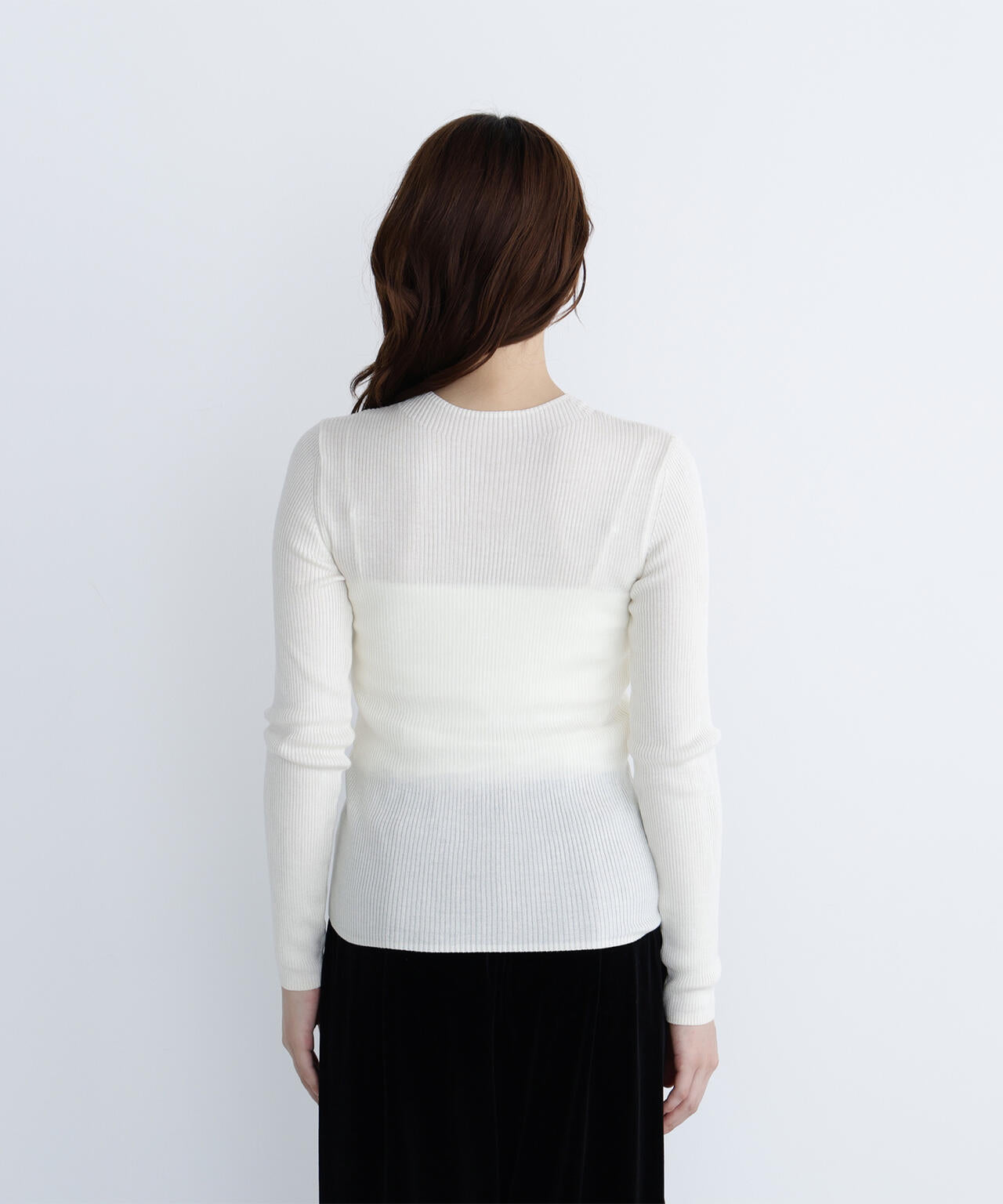 ペプラムベスト&リブニット