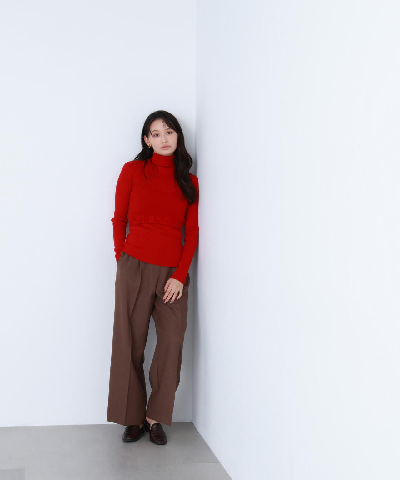 【BLANC】ビスチェレイヤードニット