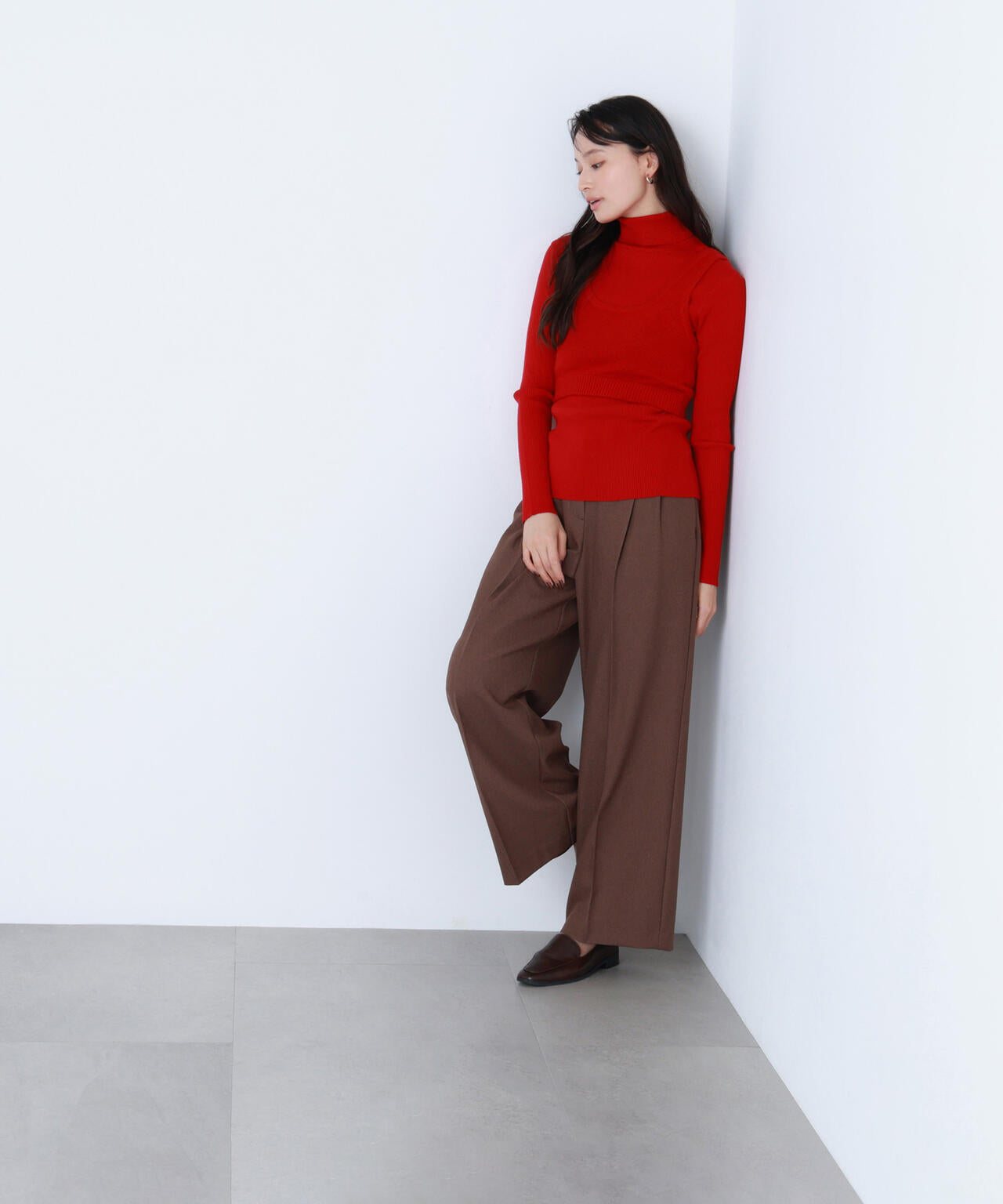 【BLANC】ビスチェレイヤードニット