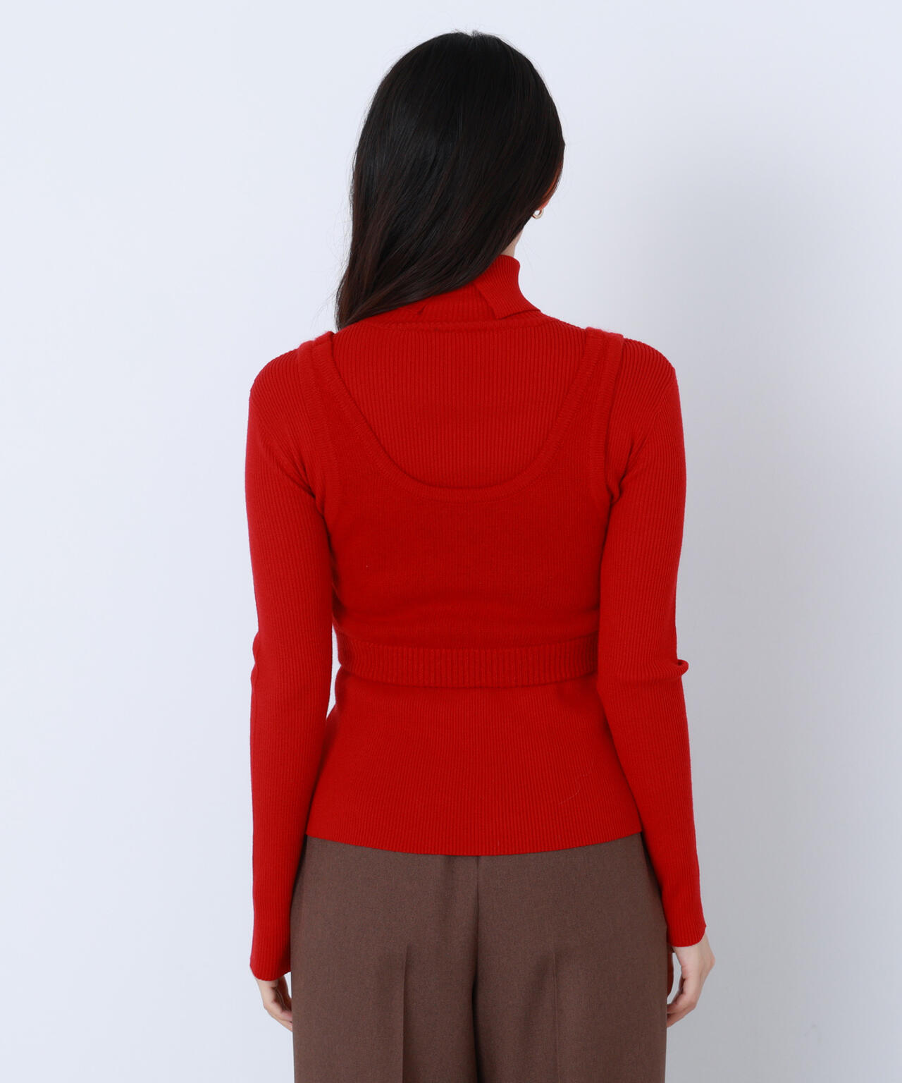 【BLANC】ビスチェレイヤードニット