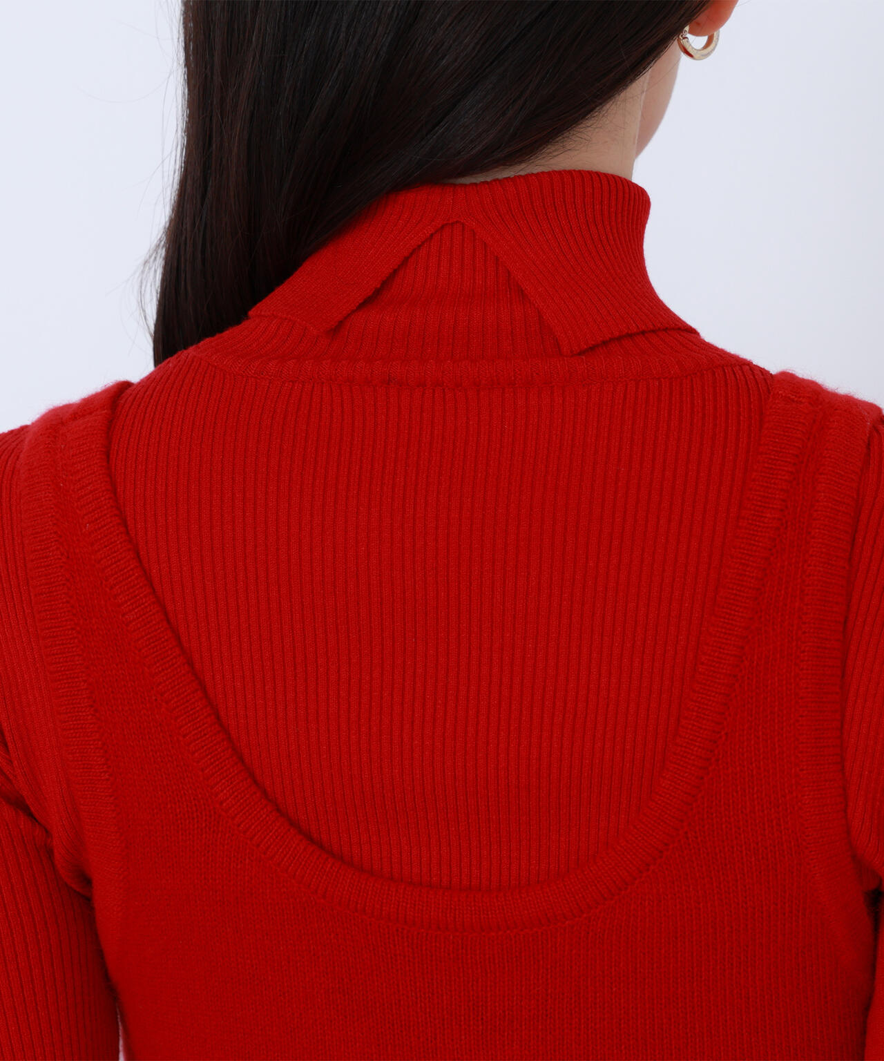 【BLANC】ビスチェレイヤードニット