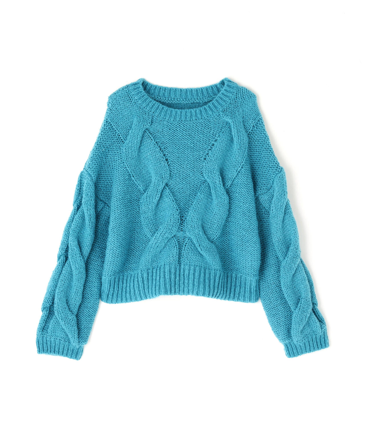 【Oggi掲載】クロップドビッグケーブルニット