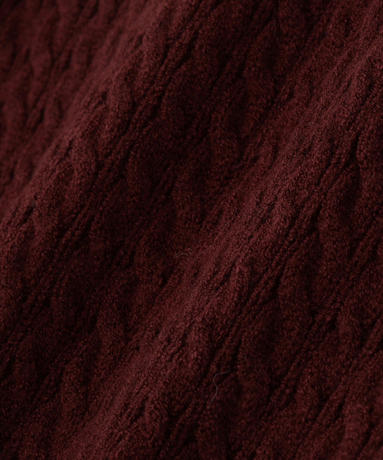 シャツカラードッキングケーブルニット