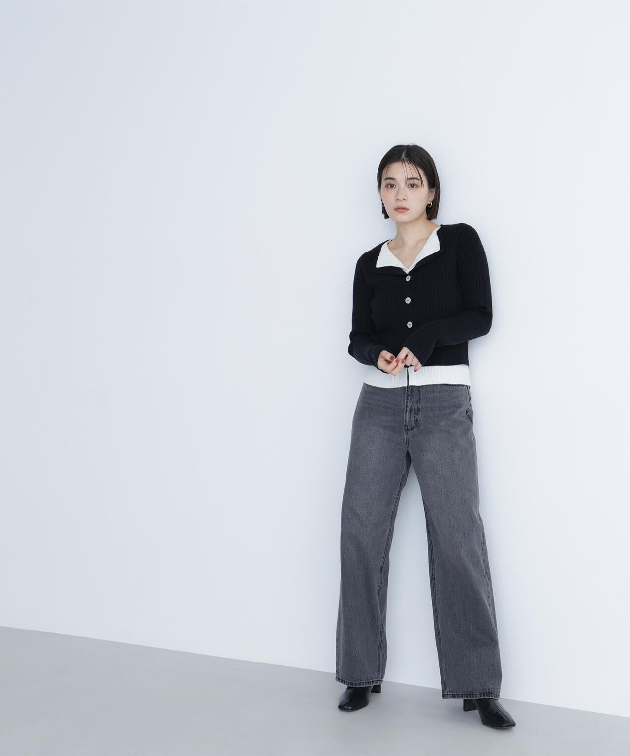 レイヤードライクスキッパーニット