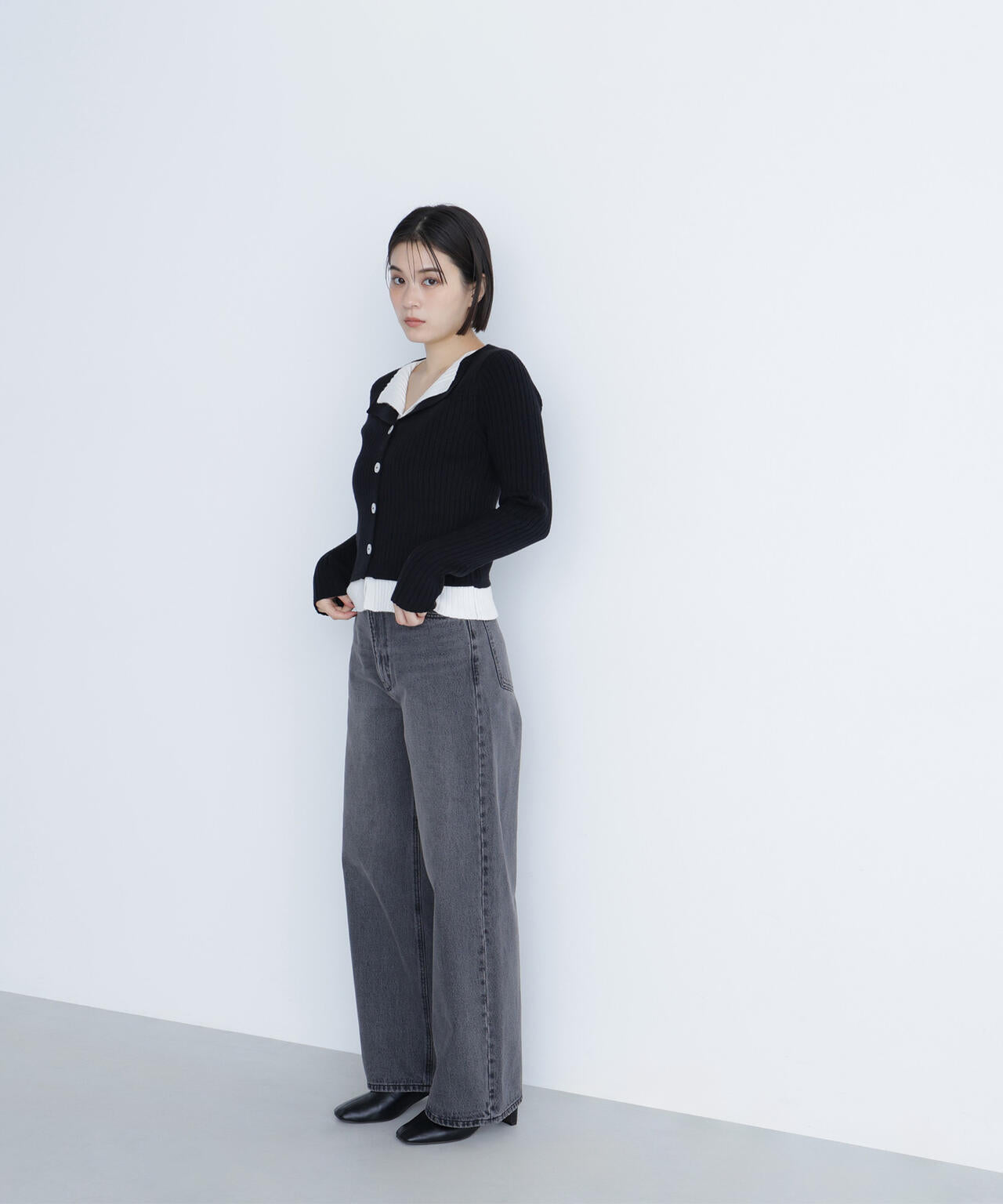 レイヤードライクスキッパーニット