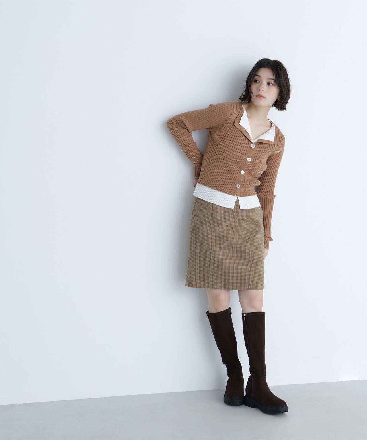 レイヤードライクスキッパーニット