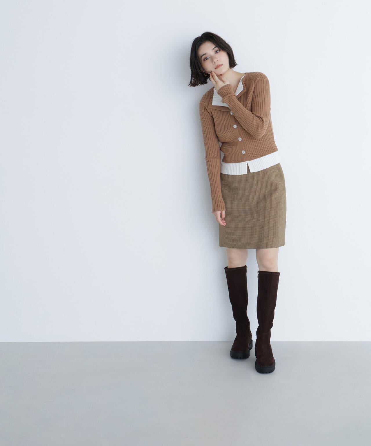 レイヤードライクスキッパーニット