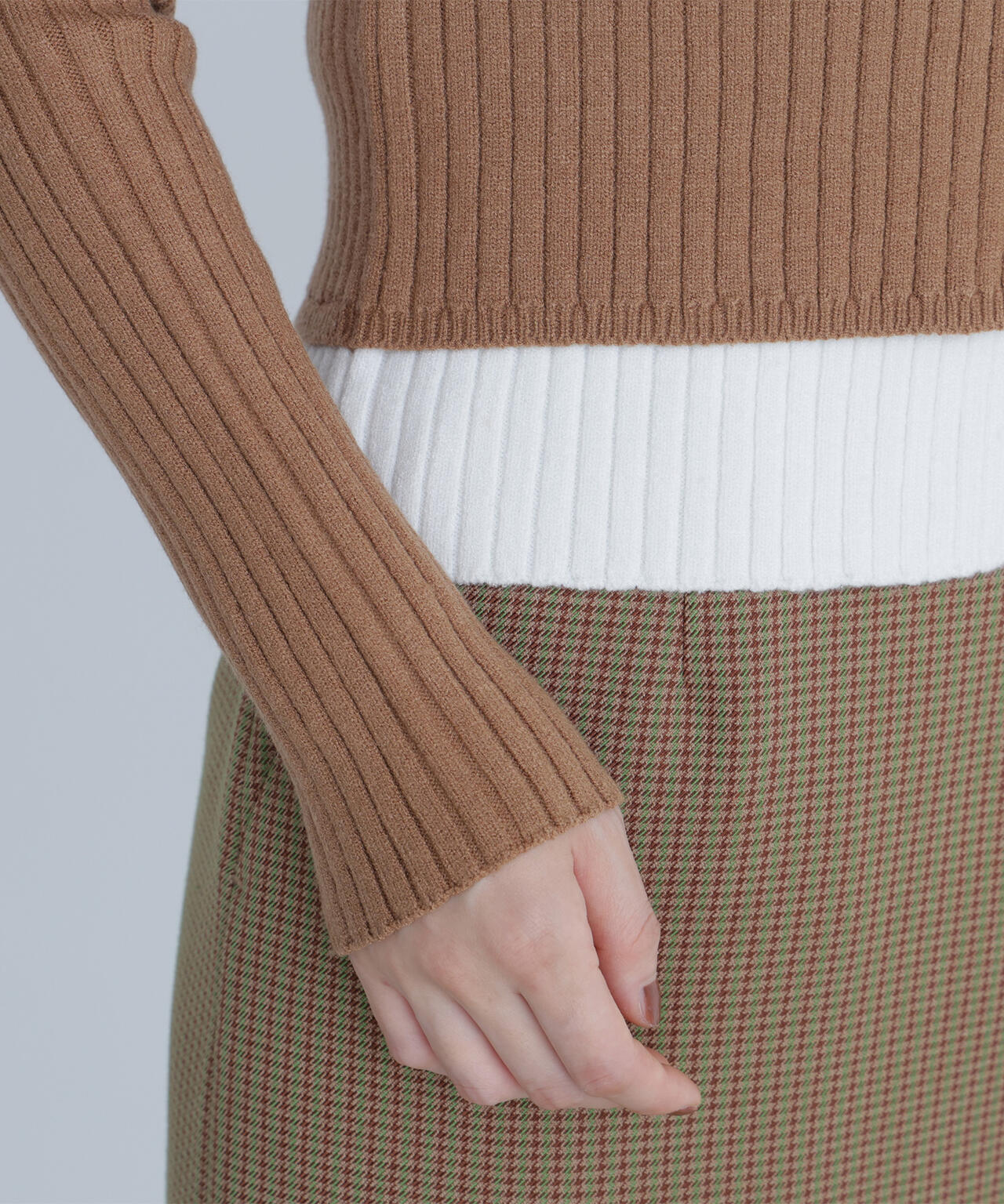 レイヤードライクスキッパーニット