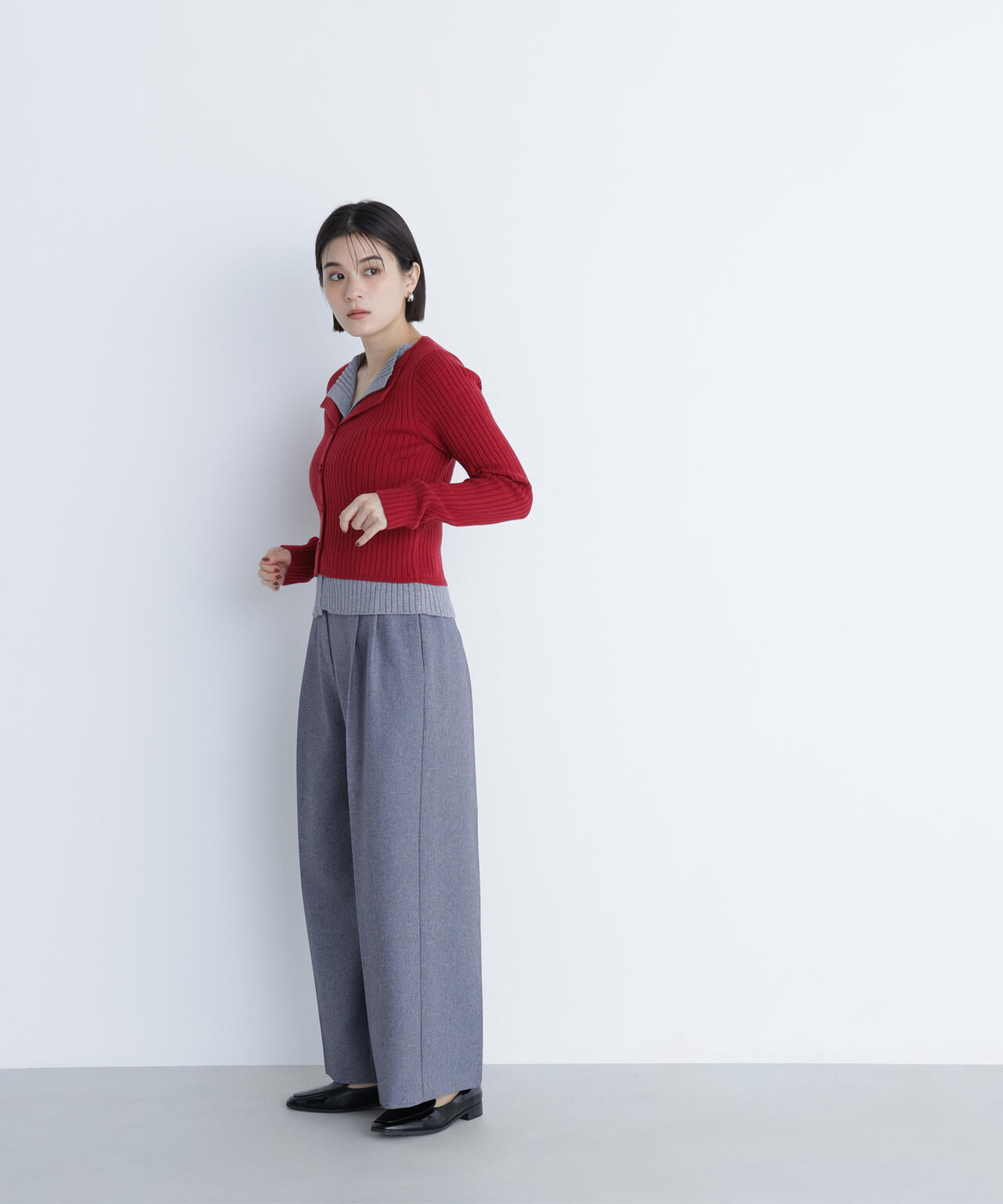 レイヤードライクスキッパーニット