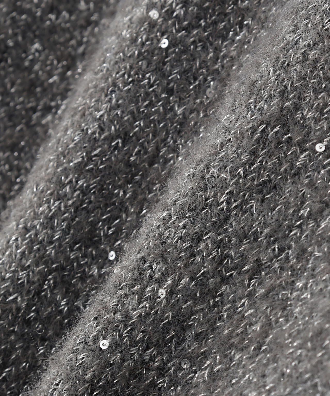 スパンコールフェザーラメニット