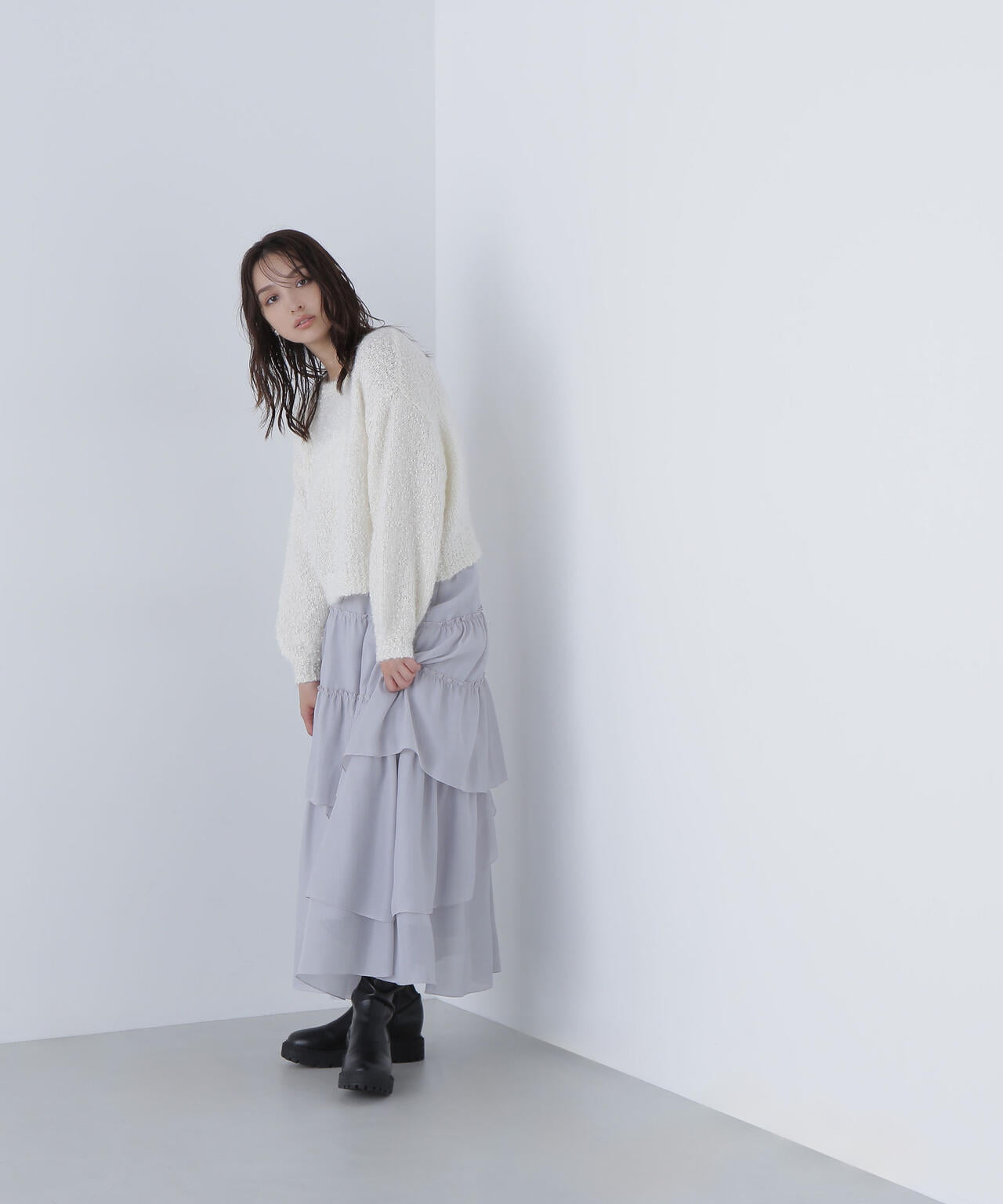 フェザーネップニット