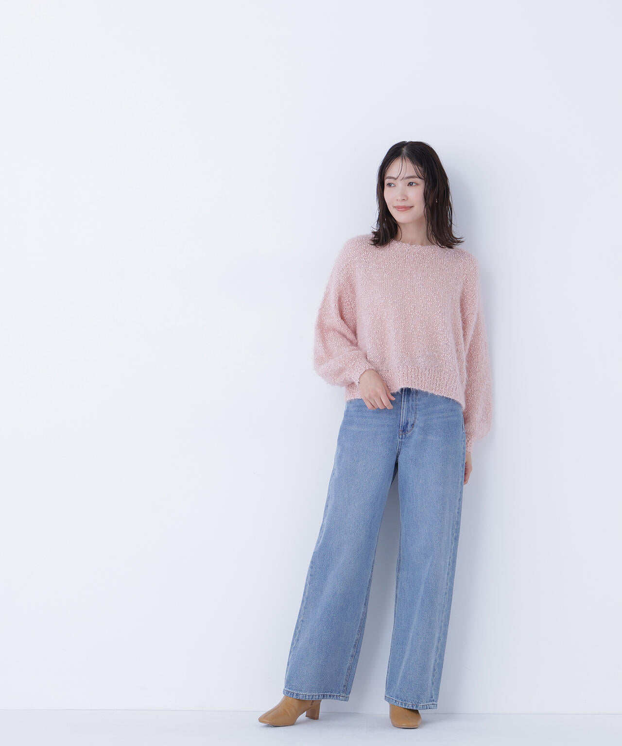 フェザーネップニット