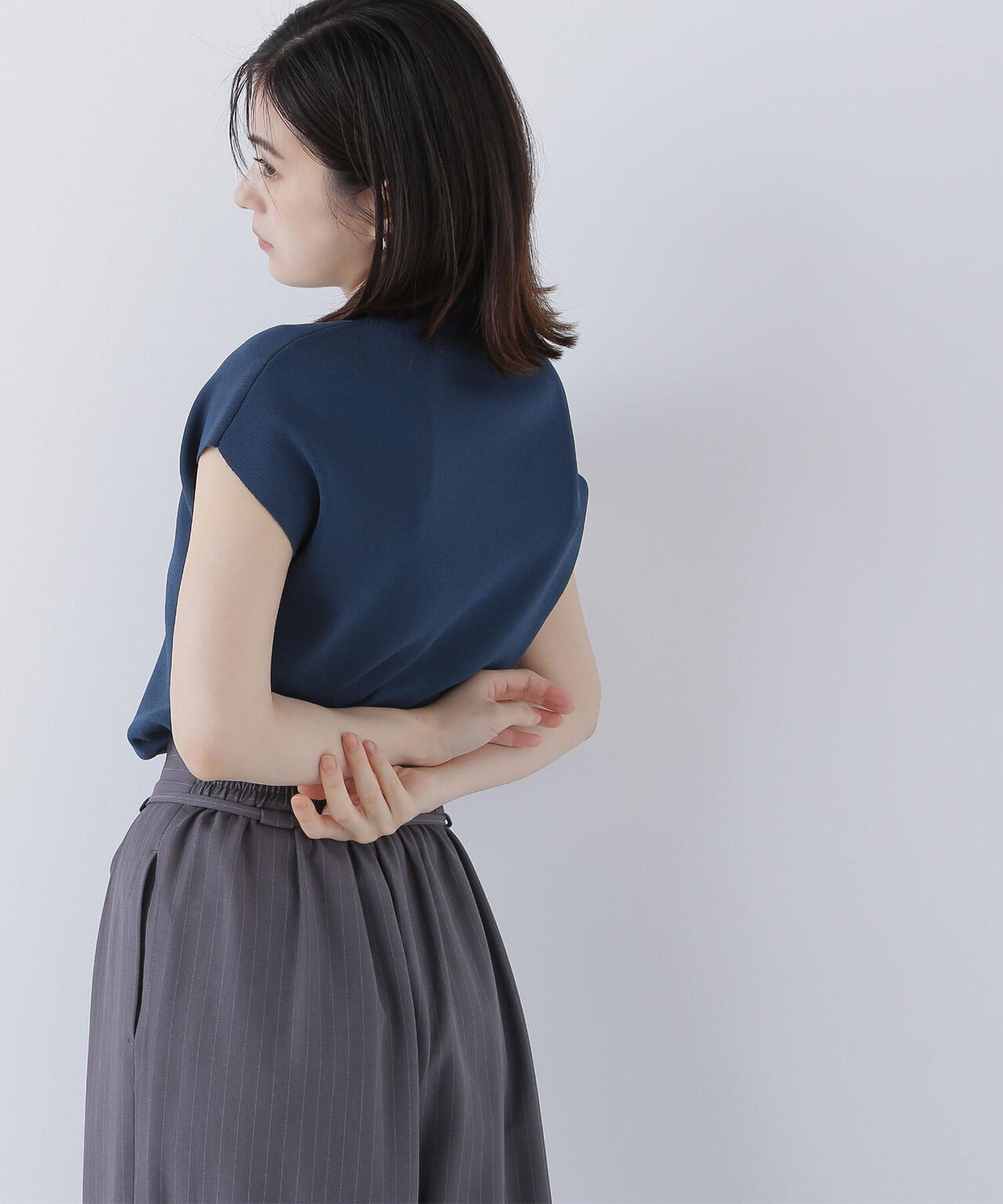 総針ベーシックシリーズ モックネックニット*