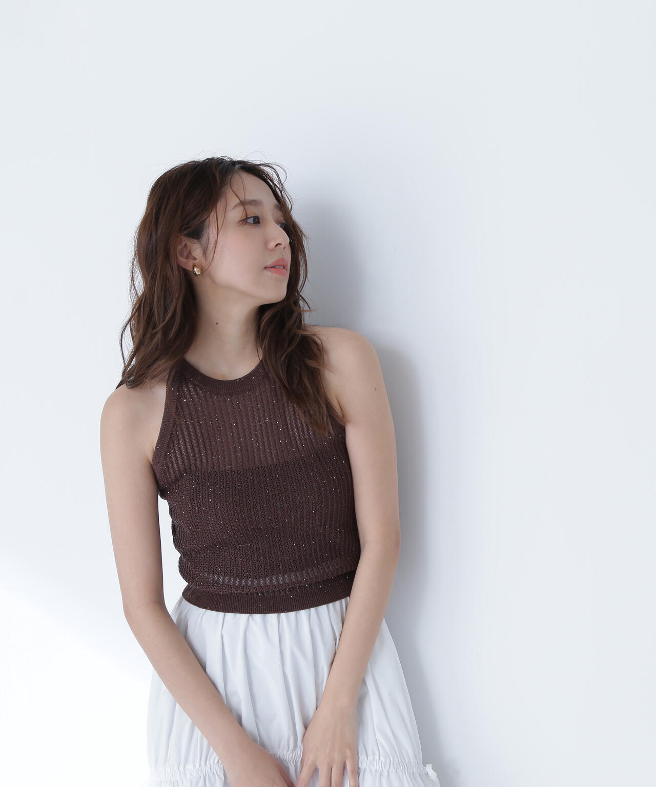 【THINK BEAUTY】スパンコールアメスリニット*