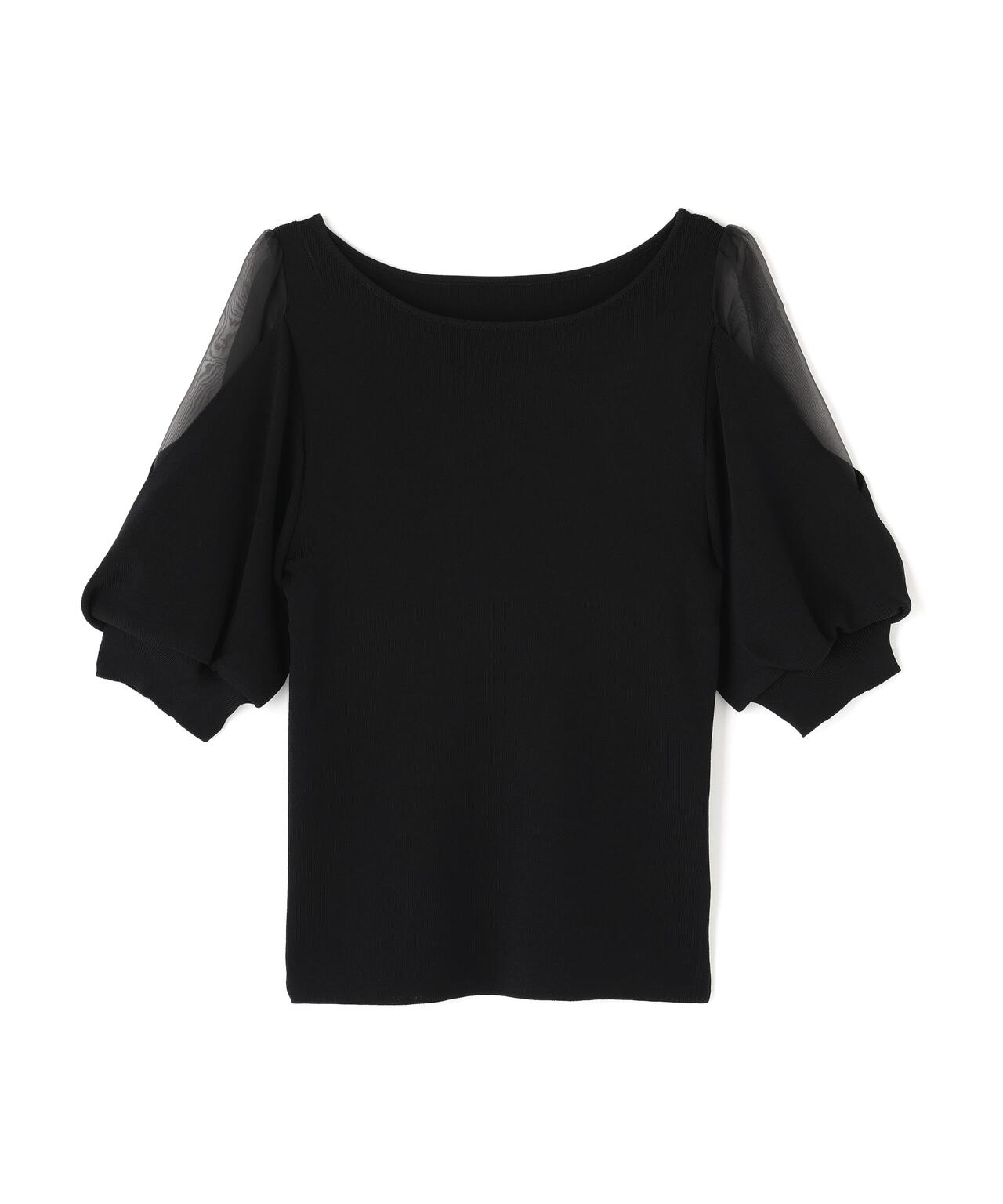 シアーレイヤースリーブニット