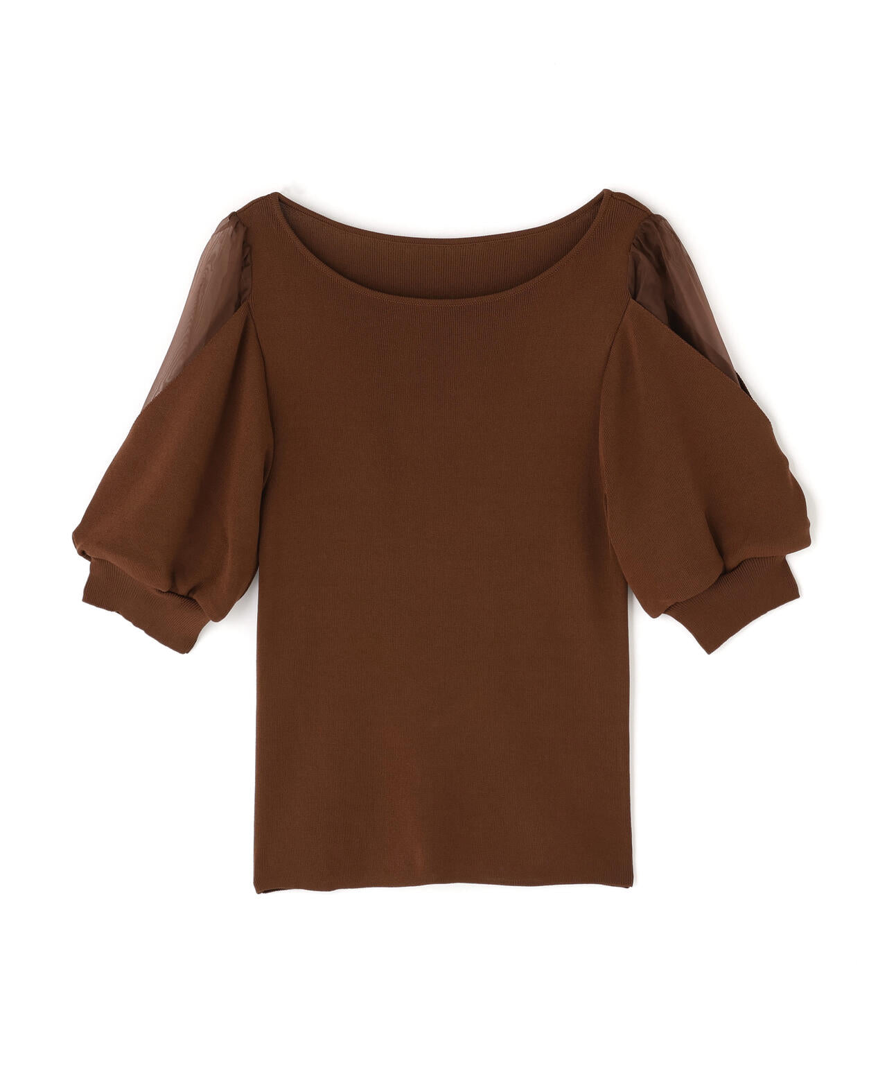 シアーレイヤースリーブニット