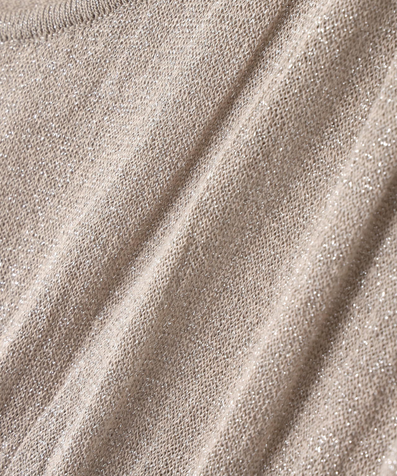 切替ラメリブニット