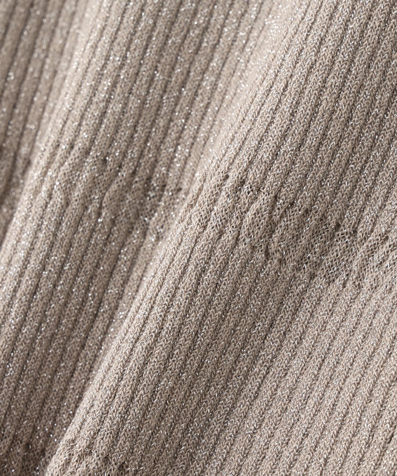 切替ラメリブニット