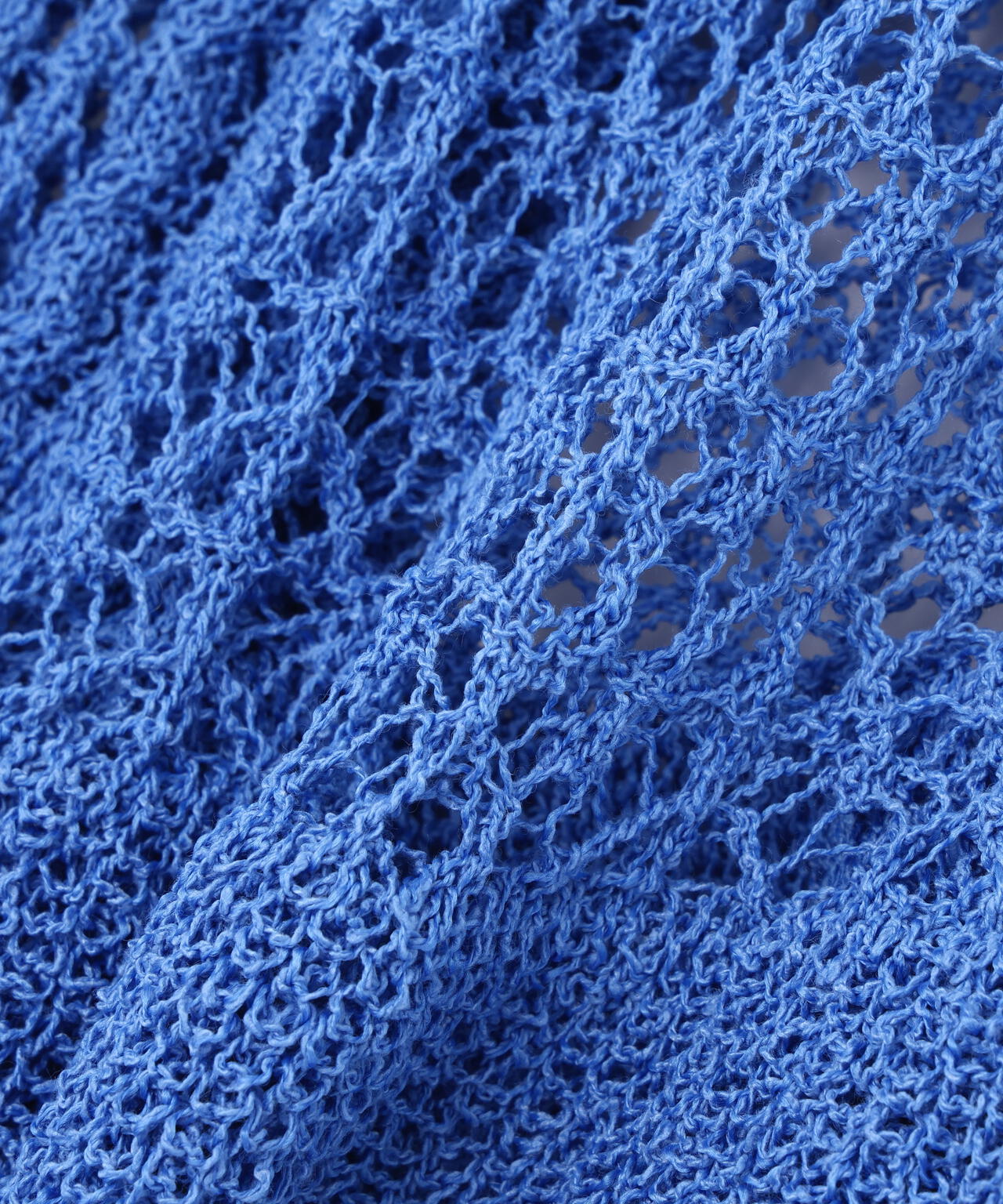 クロップドレースメッシュニット