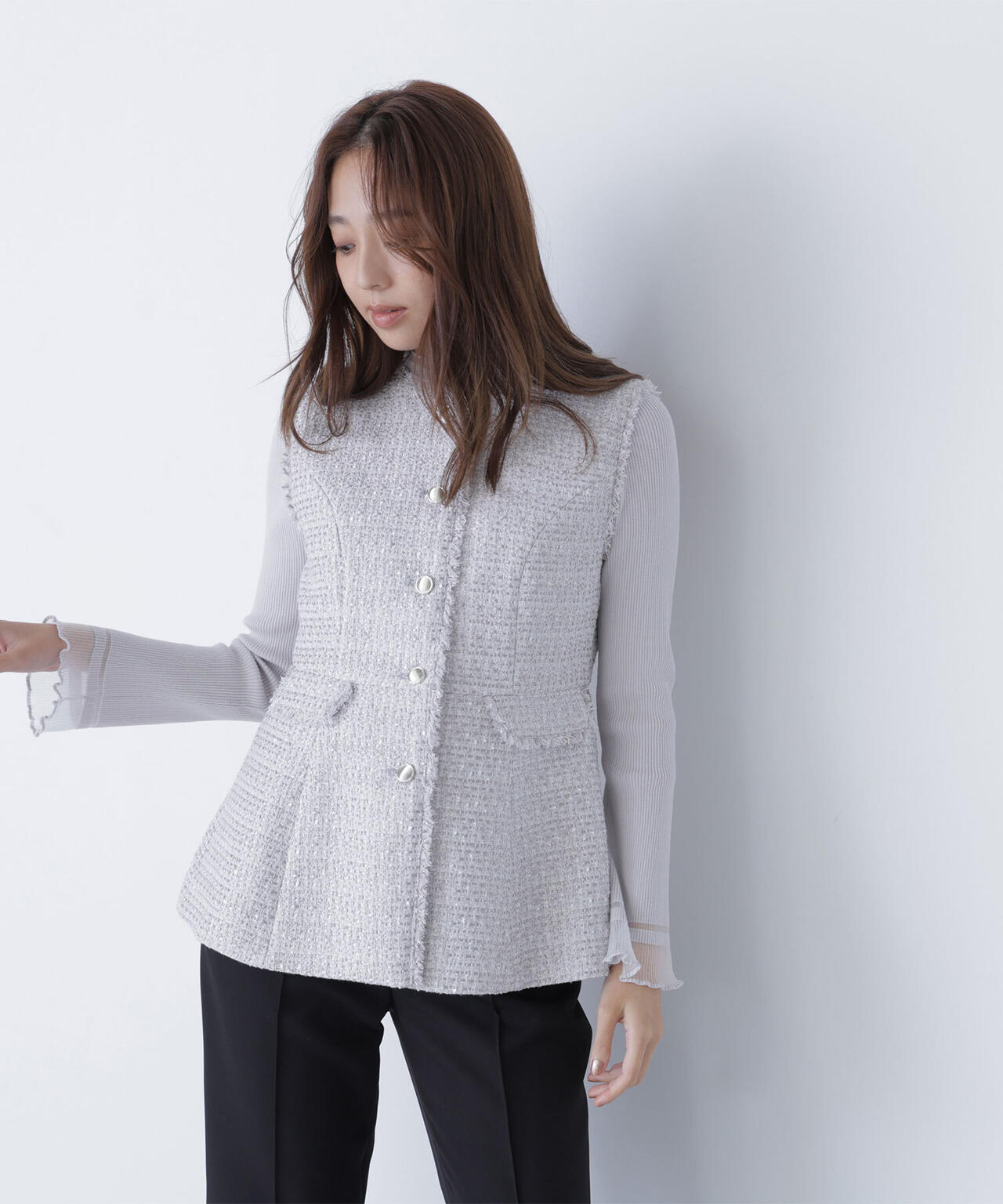 【Oggi・sweet掲載】【ちょうど、いい服】“さりげな”シアースリーブニット