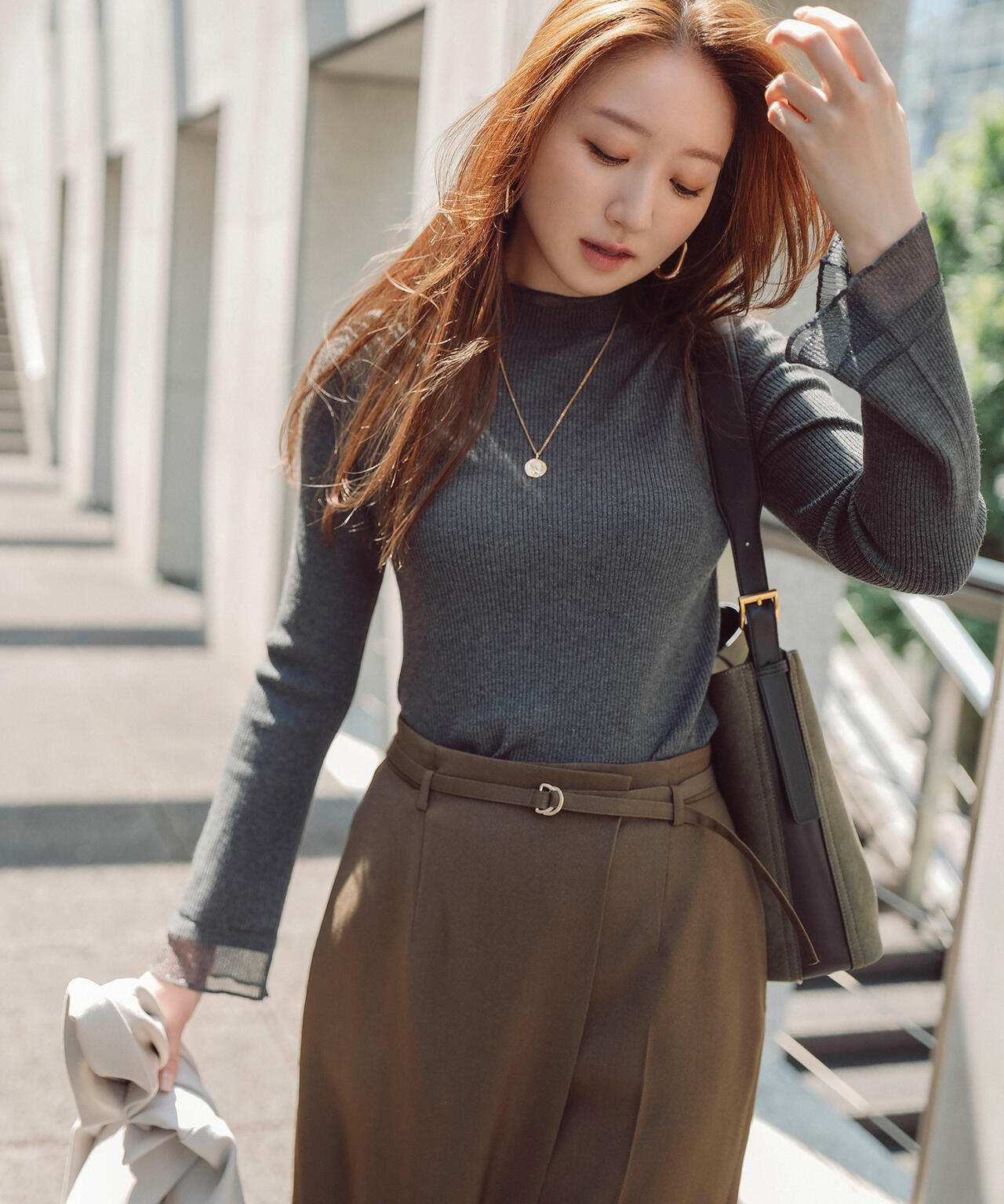 【Oggi・sweet掲載】【ちょうど、いい服】“さりげな”シアースリーブニット