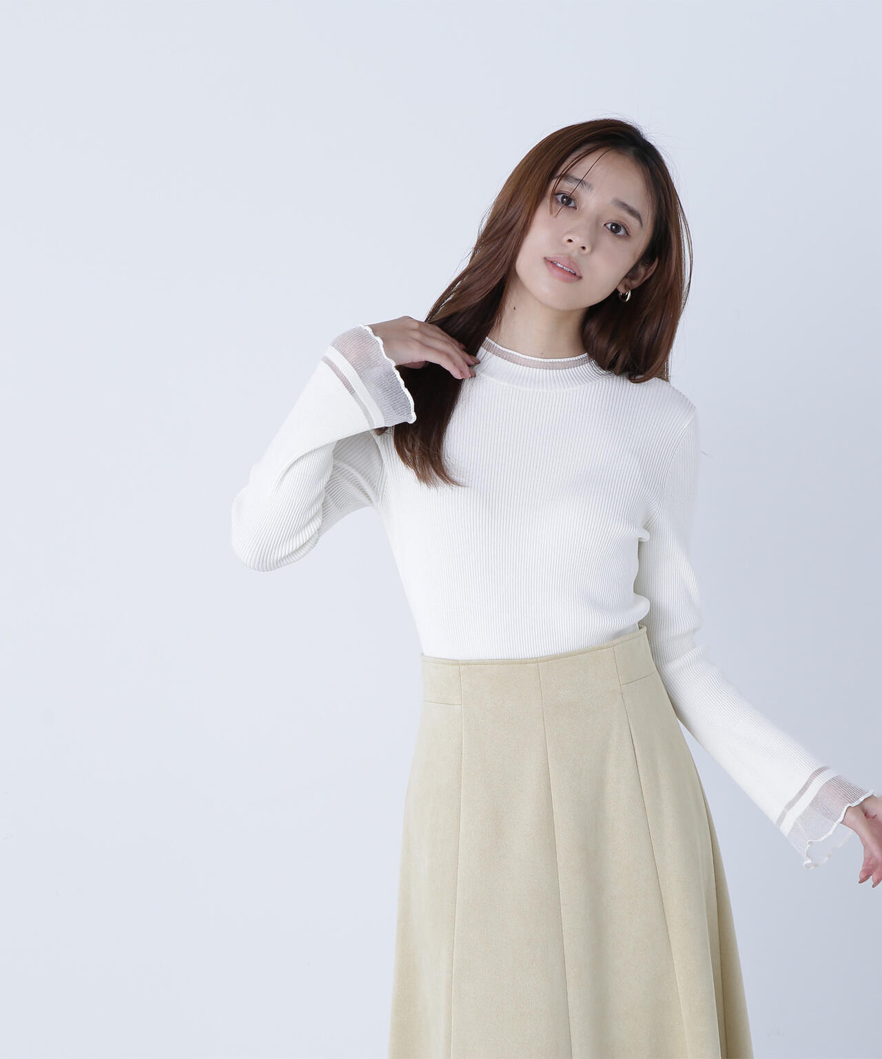 【Oggi・sweet掲載】【ちょうど、いい服】“さりげな”シアースリーブニット