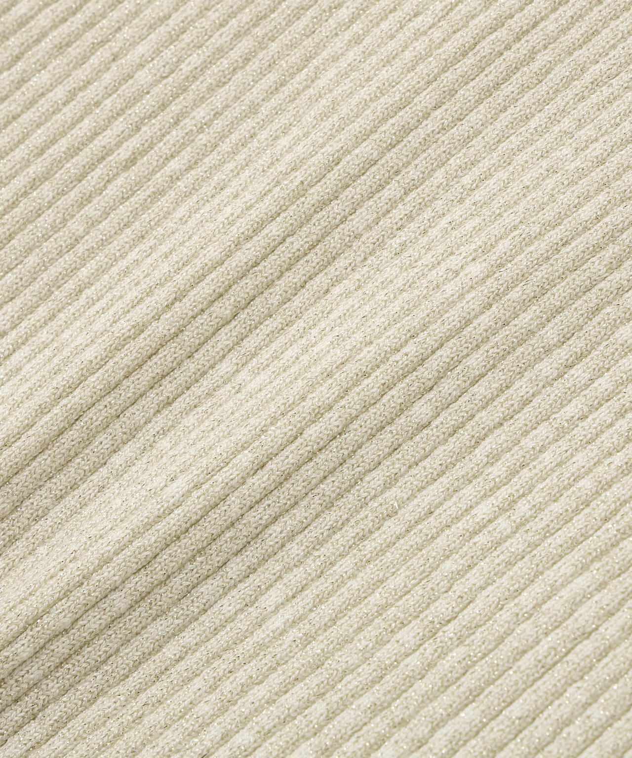 フロントボタンラメリブニット