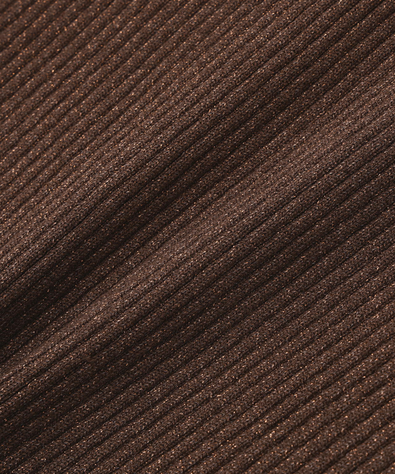 フロントボタンラメリブニット