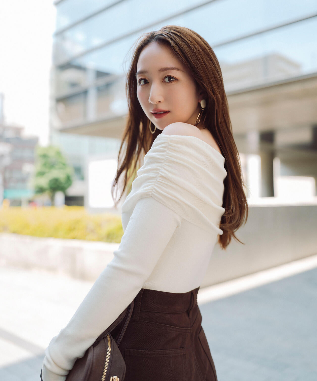 オフショルコンパクトニット