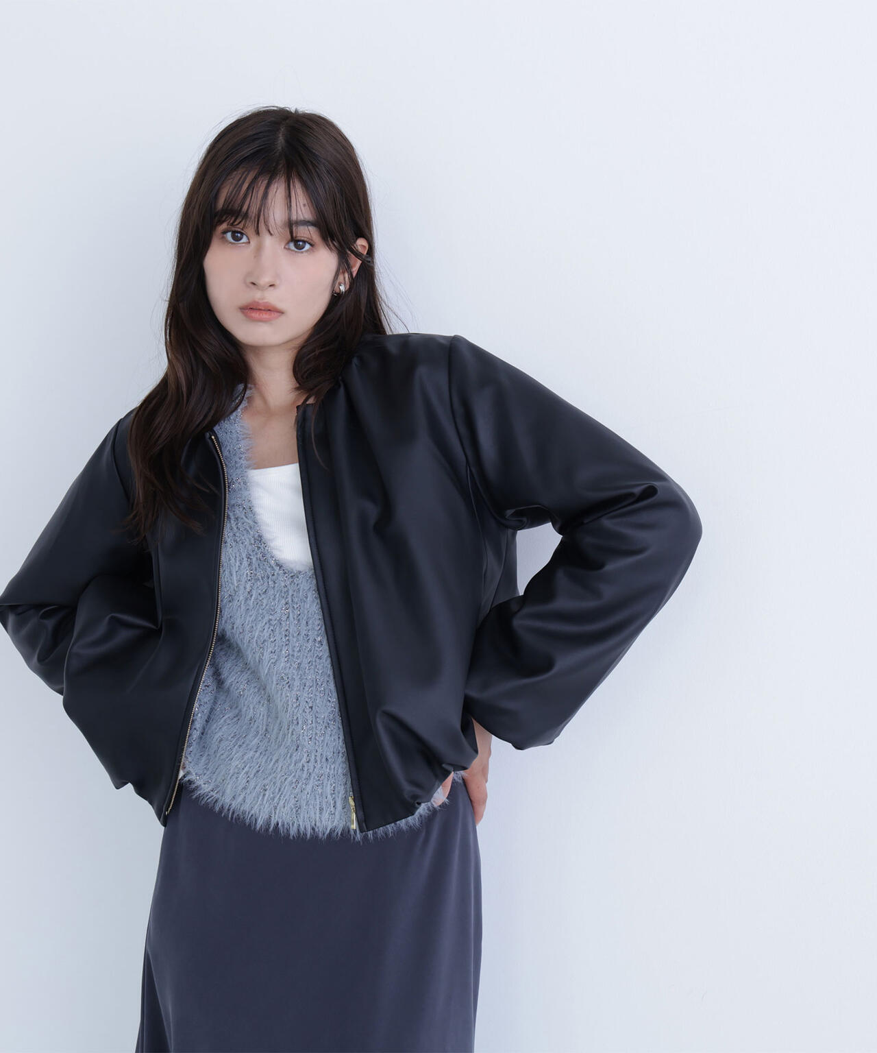 【Oggi掲載】キーネックシャギーラメニット