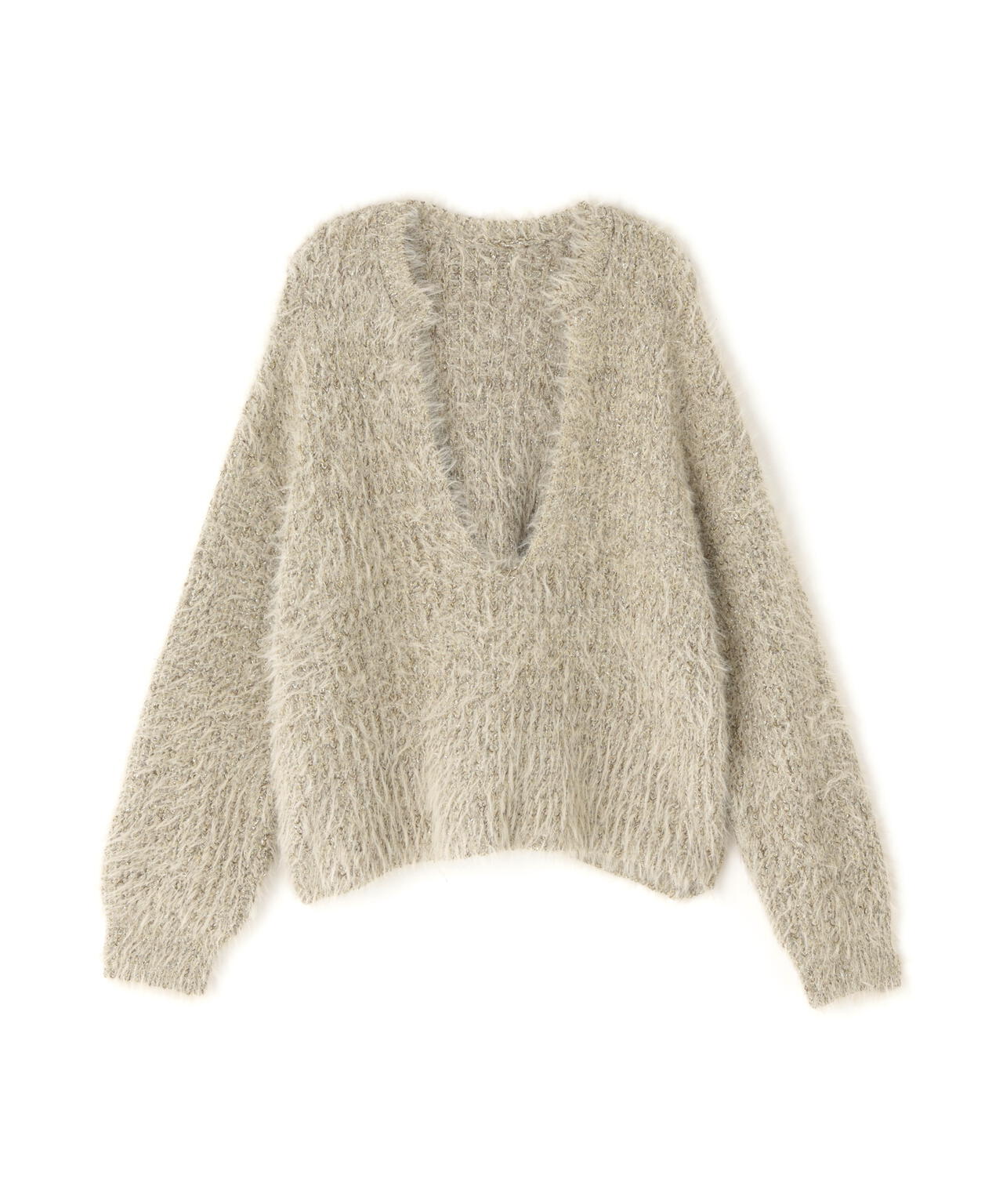 【Oggi掲載】キーネックシャギーラメニット