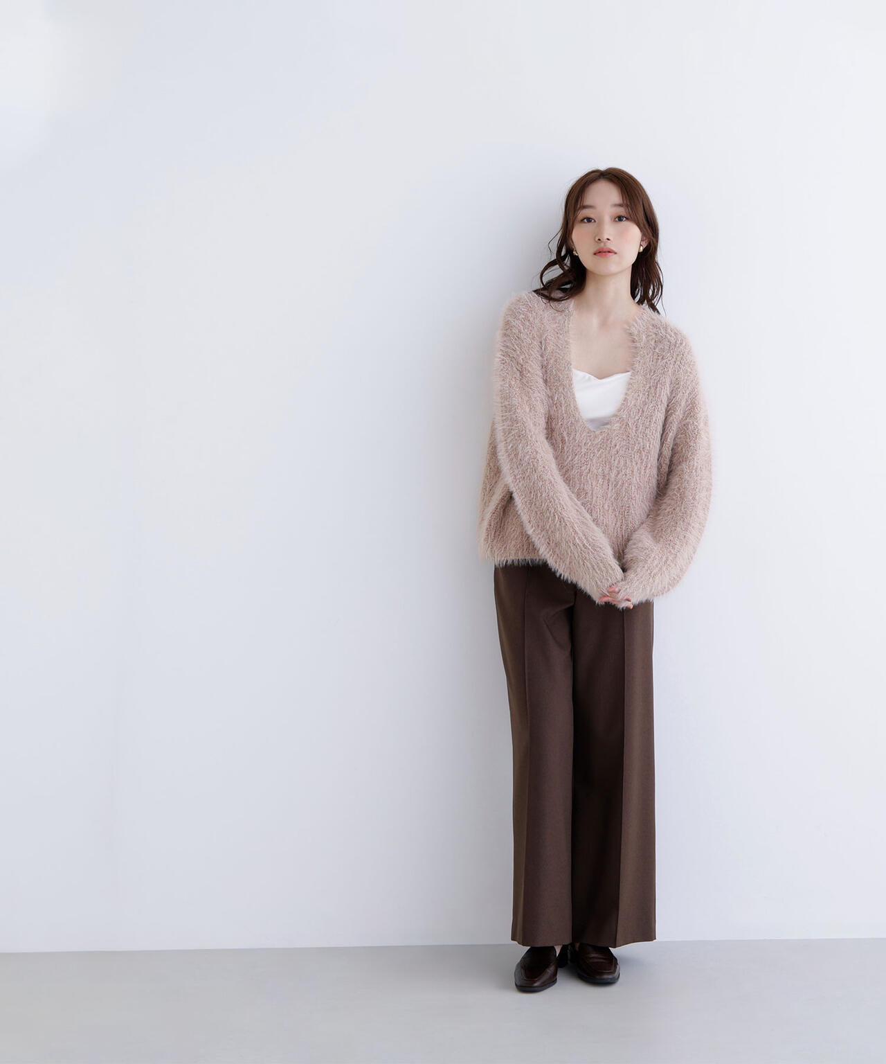 【Oggi掲載】キーネックシャギーラメニット