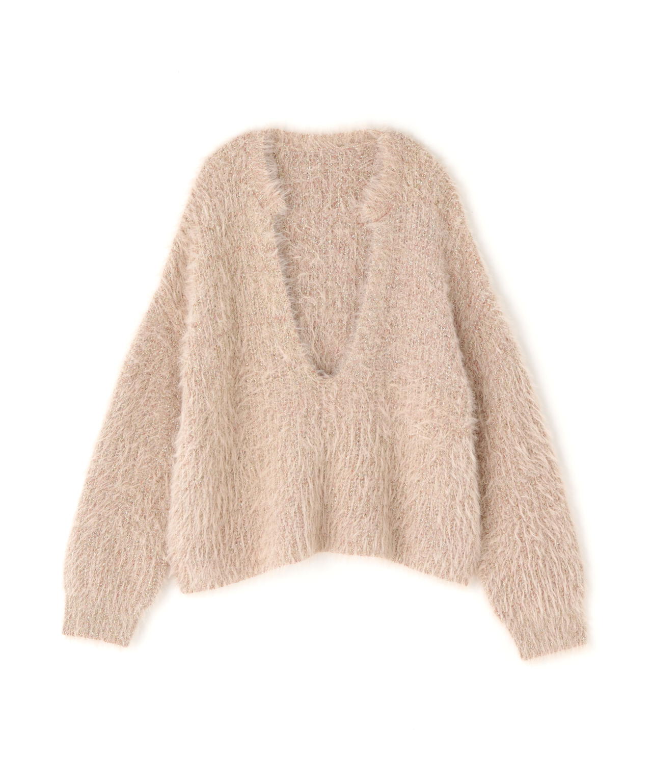 【Oggi掲載】キーネックシャギーラメニット