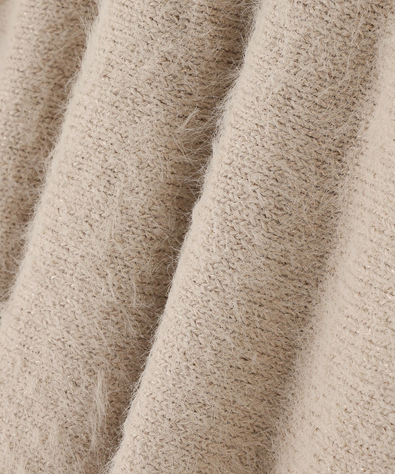 【タカシマヤゲートタワーモール・mix.tokyo 限定カラー:ブラウンxオフ】ヘアリーペプラムキャミセットニット