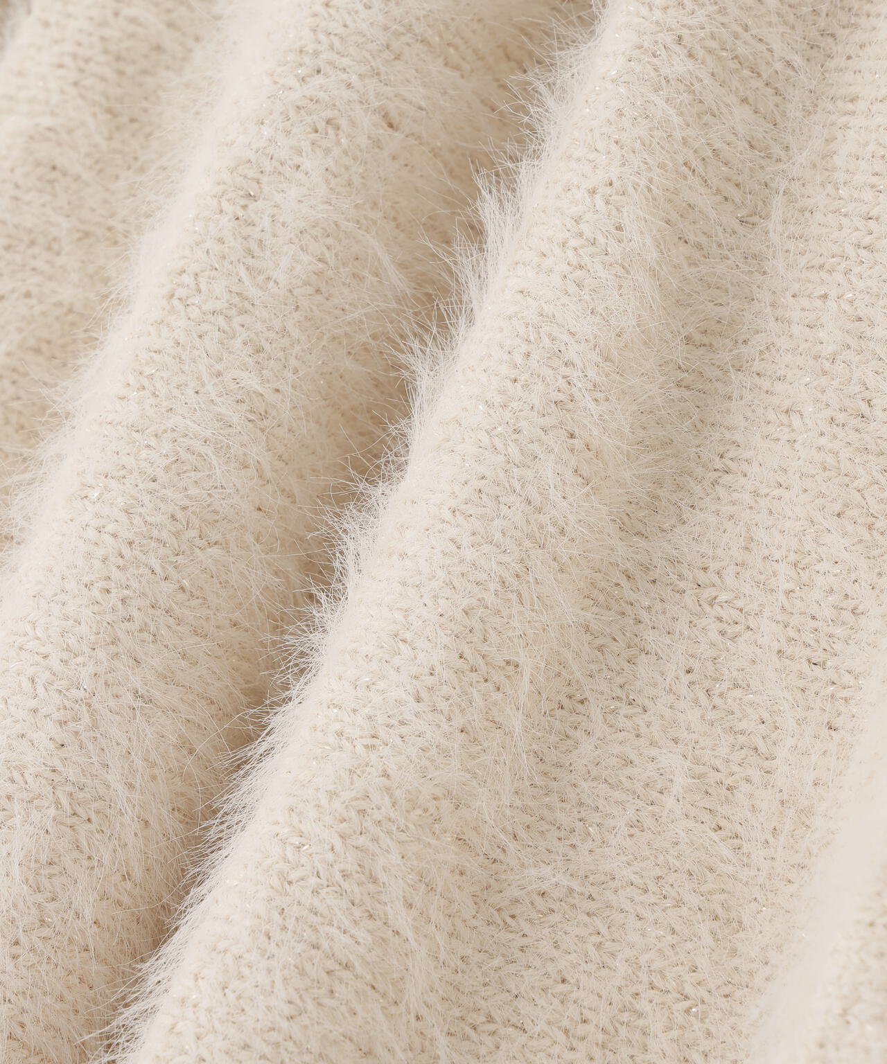 ヘアリーペプラムキャミセットニット