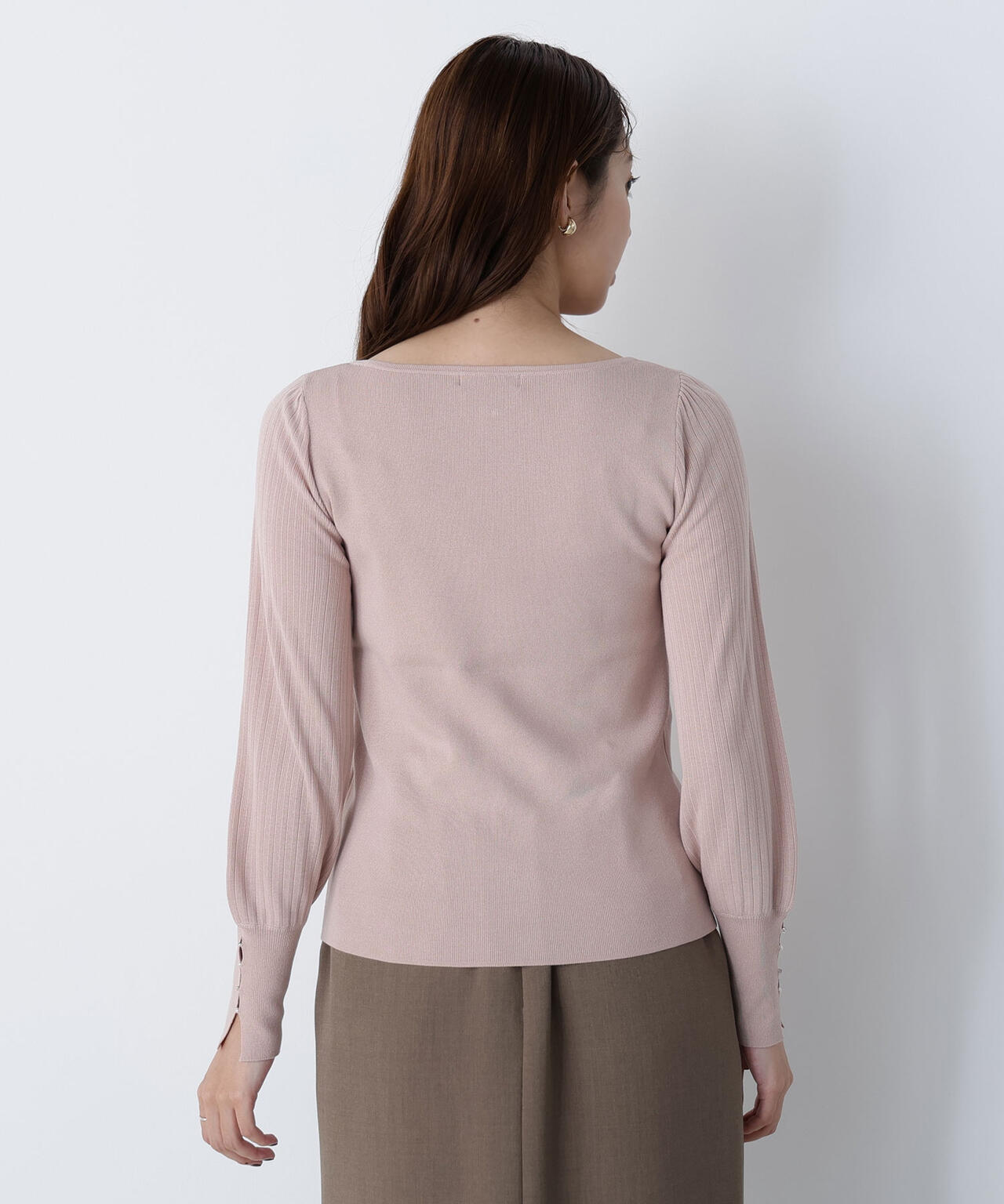 ビジュースリットプリーツニット