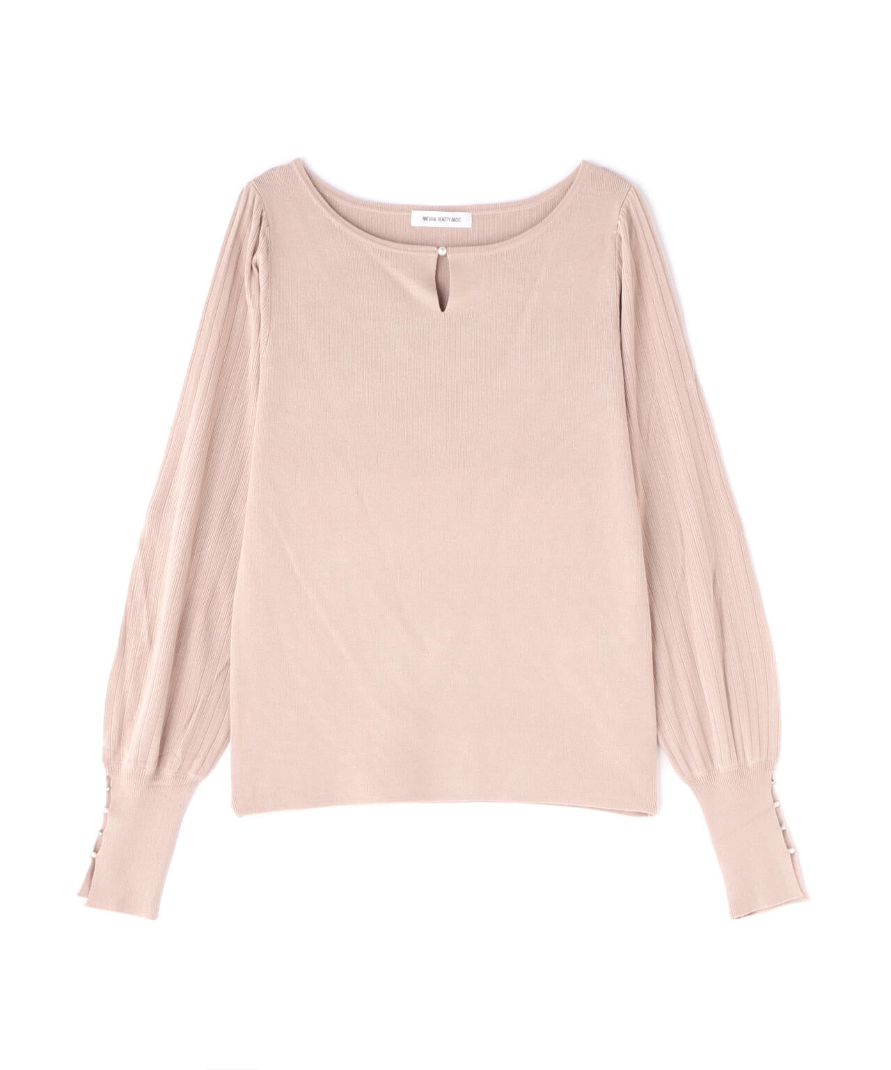 ビジュースリットプリーツニット