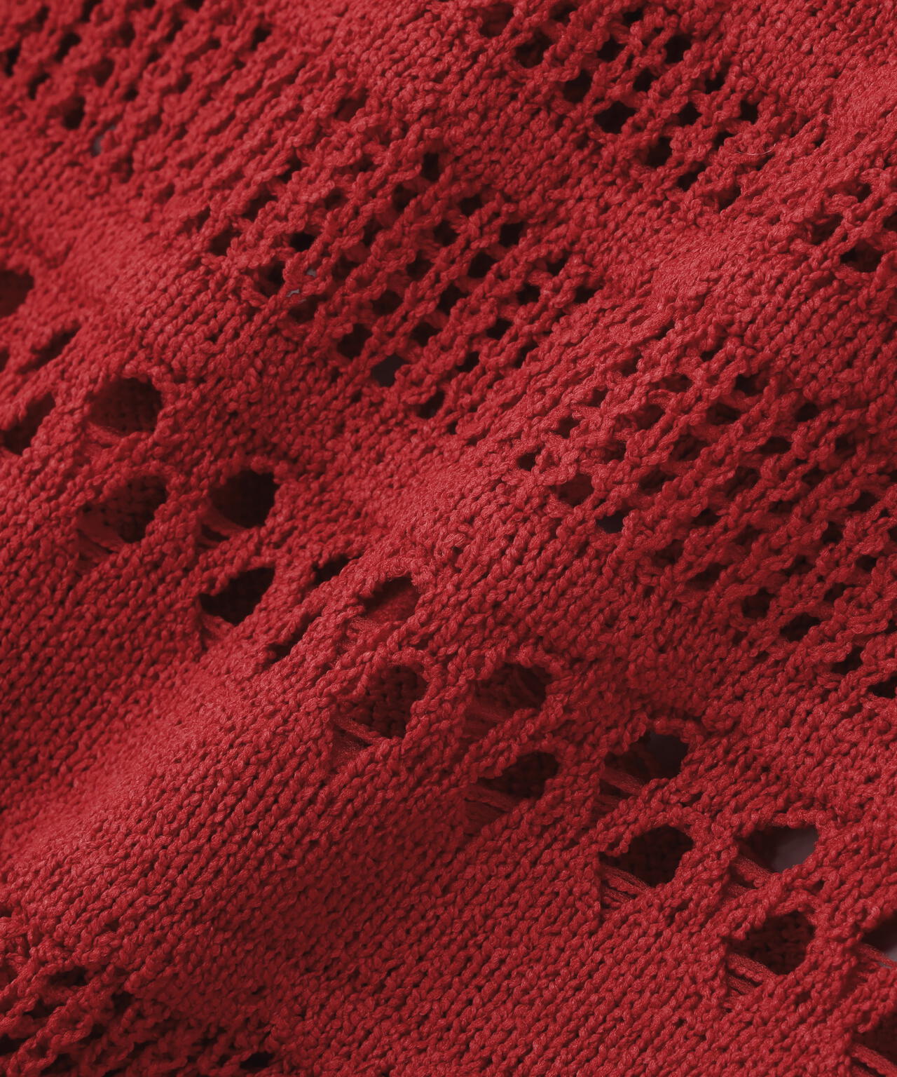 透かし編みリボンスリーブニット