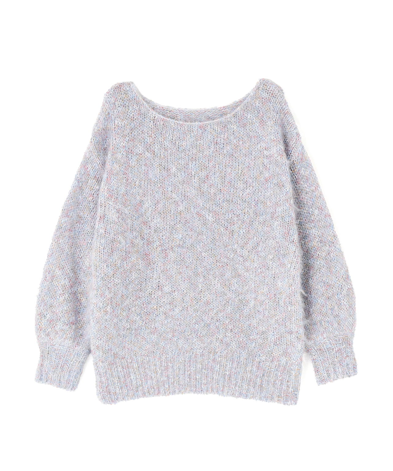 ミックスカラーヘアリーニット