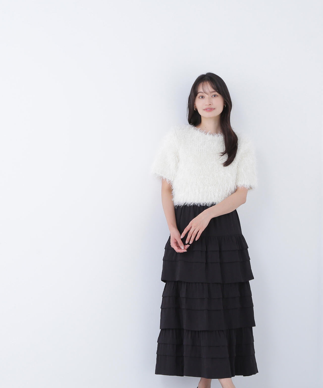 【BLANC】ミックスシャギーニット