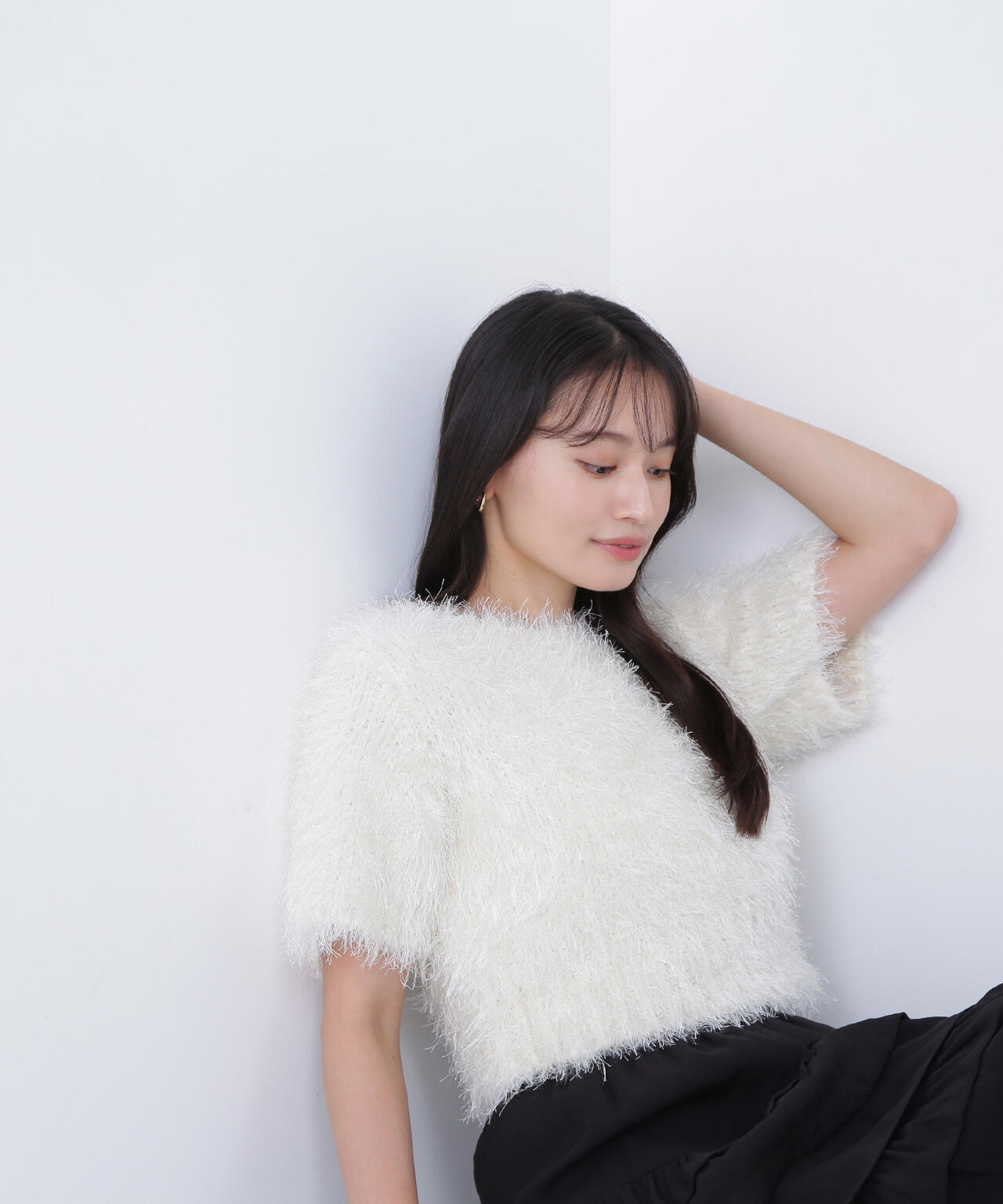 【BLANC】ミックスシャギーニット