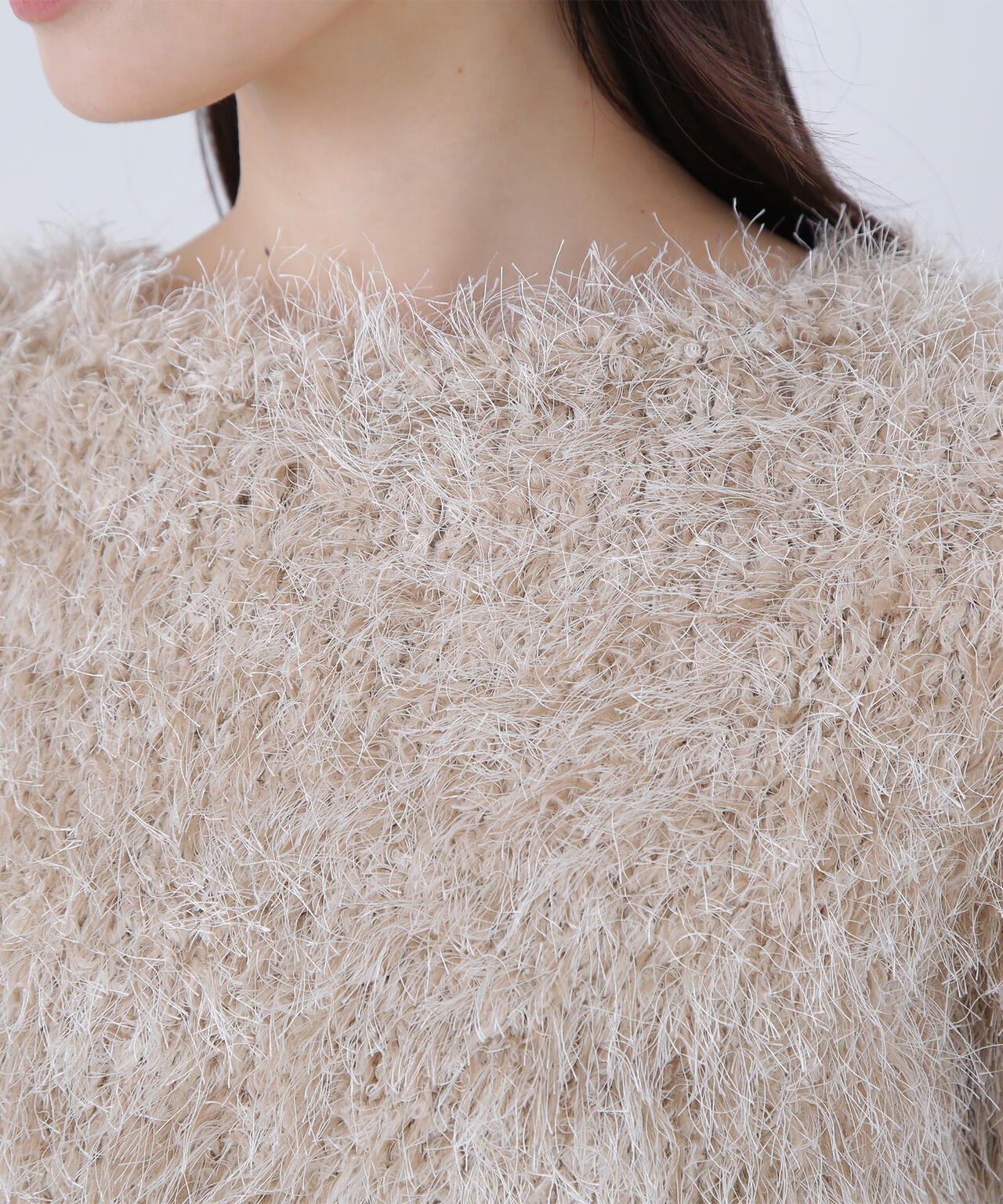 【BLANC】ミックスシャギーニット