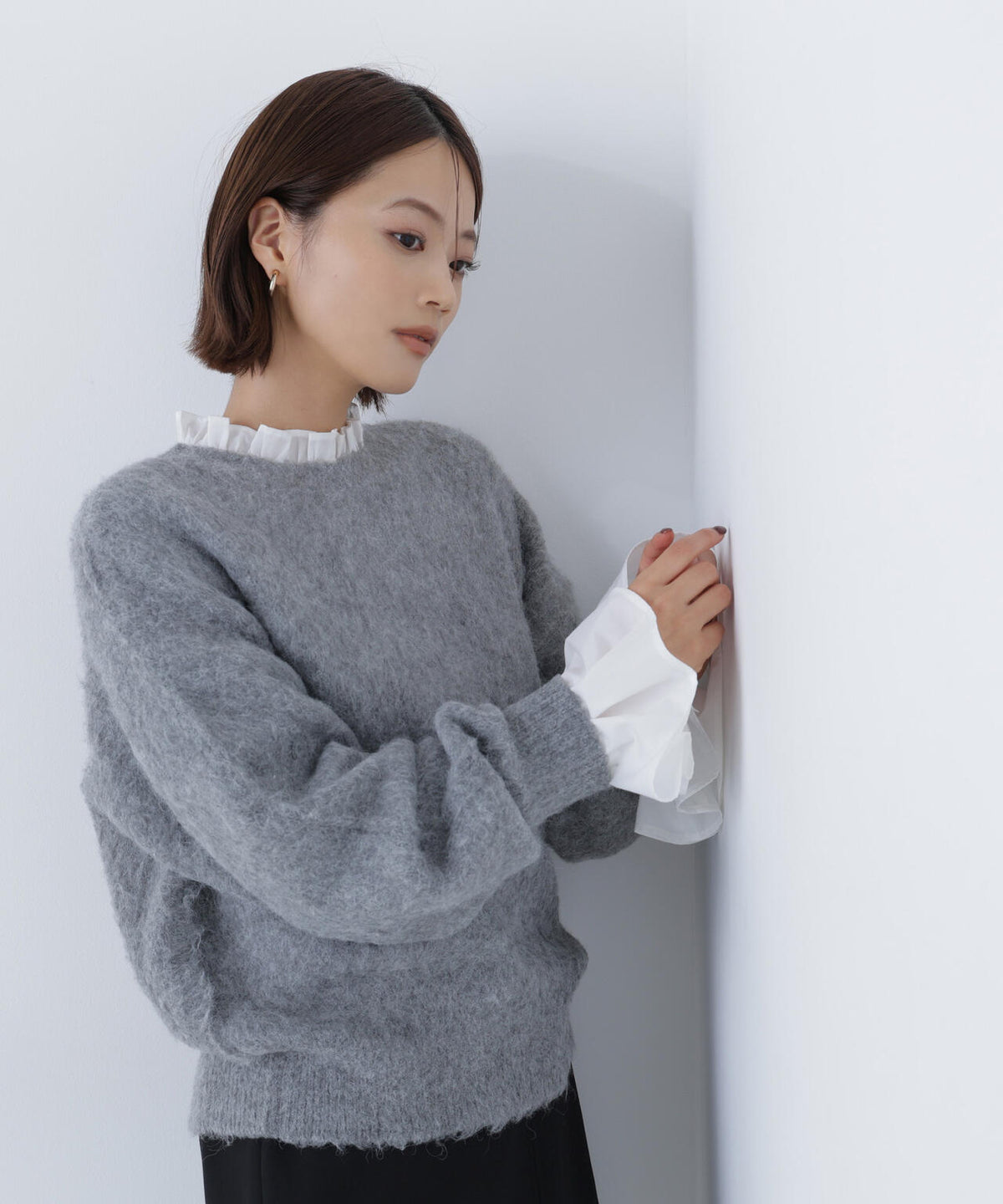 2wayヘアリーカーディガン*
