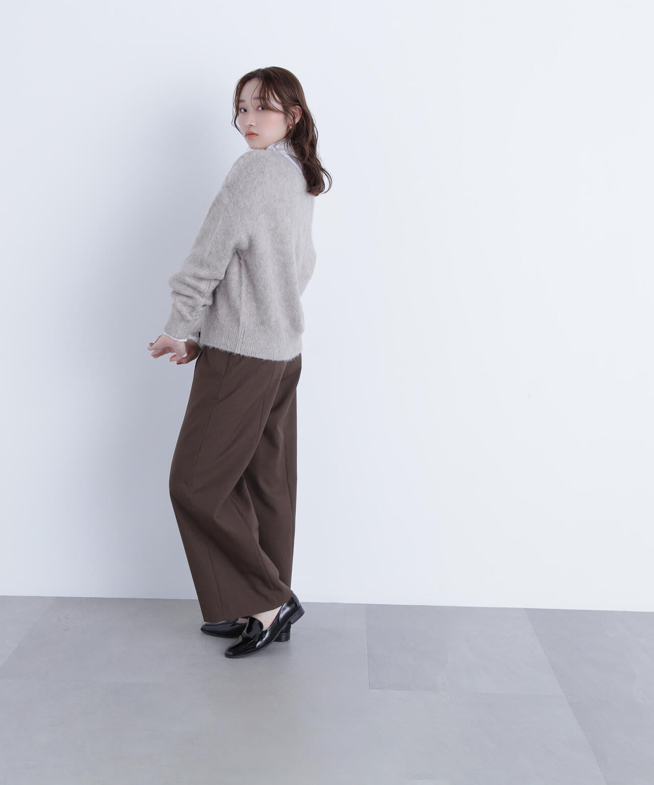 2wayヘアリーカーディガン