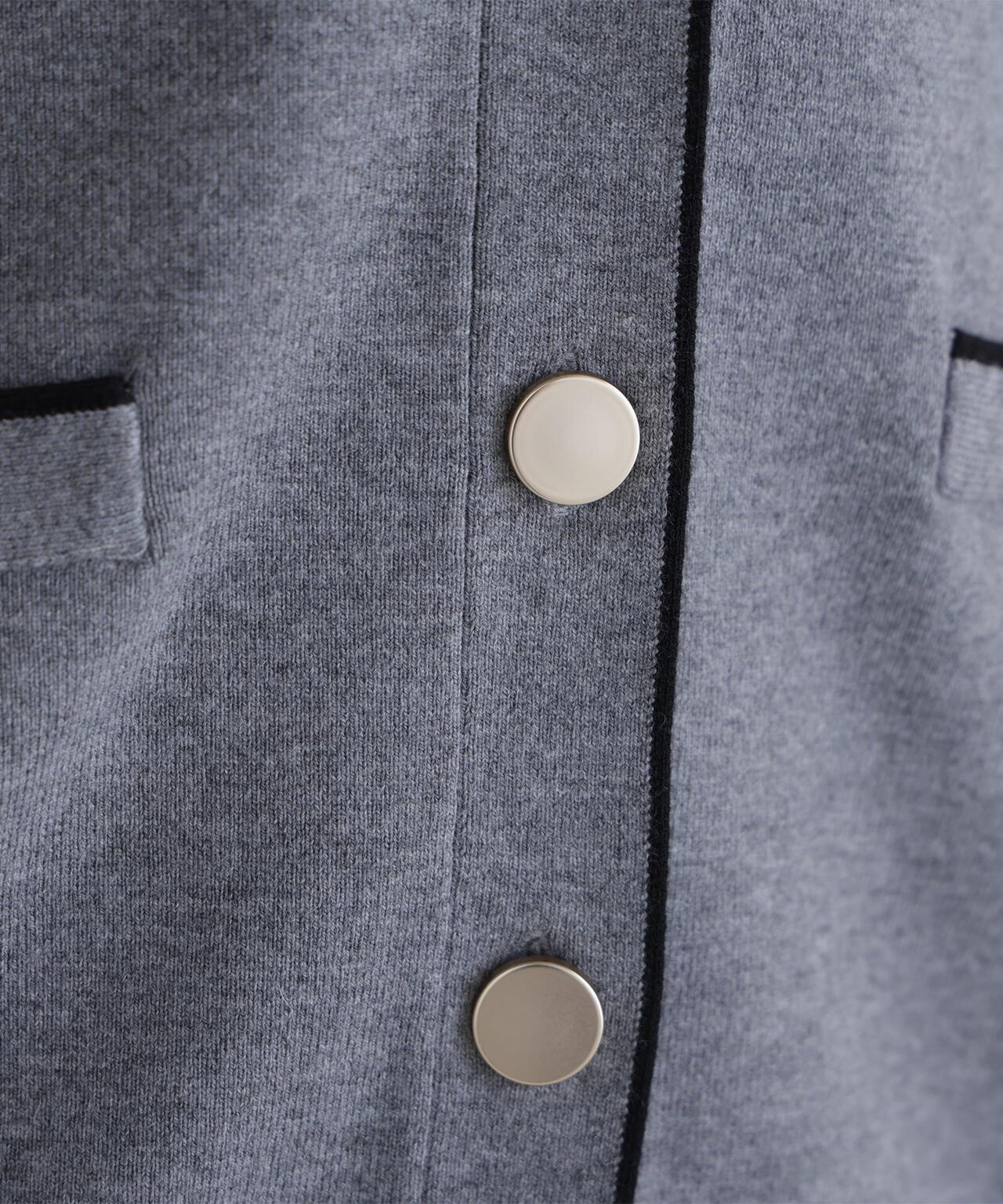 バイカラーボクシーカーディガン