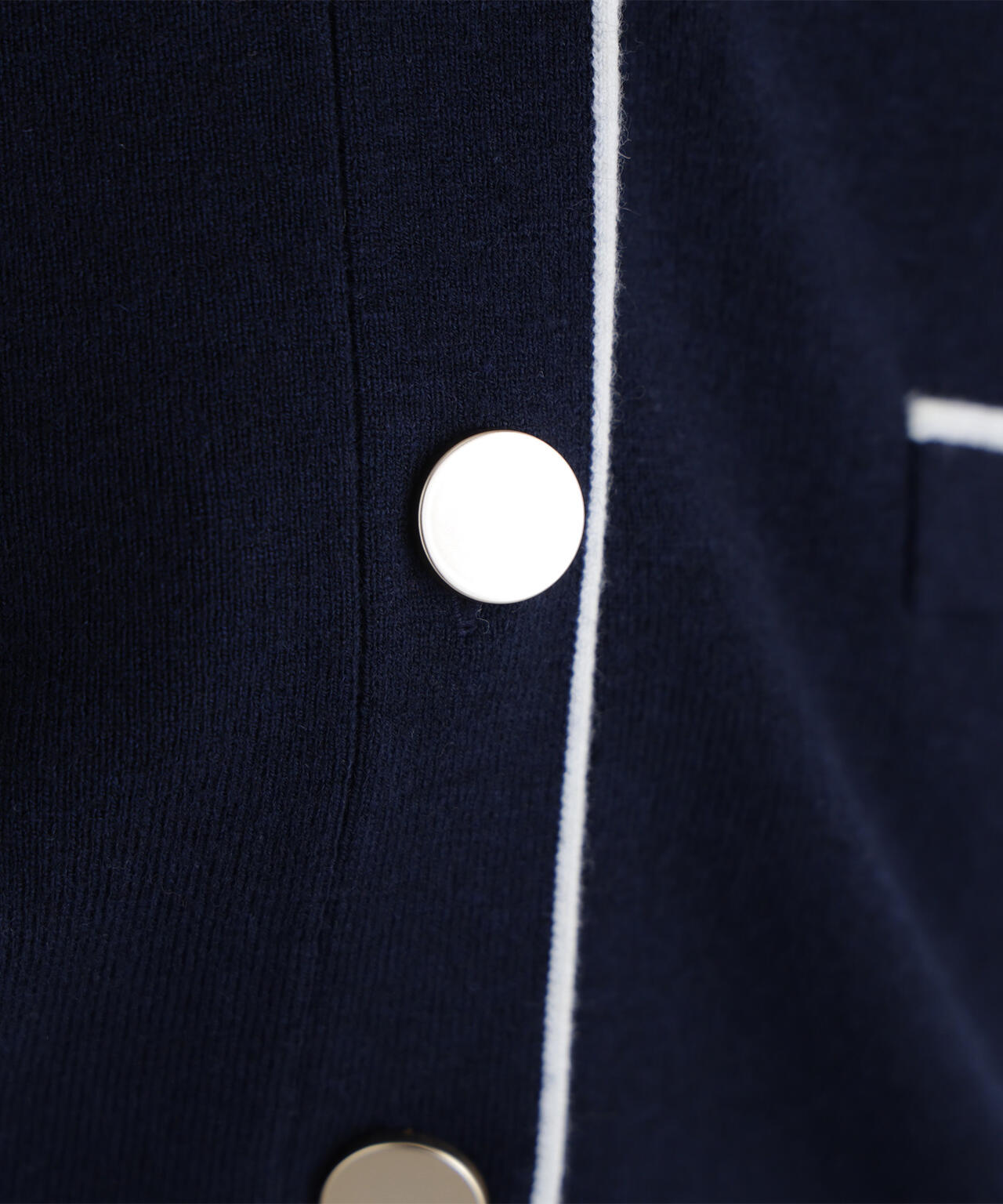 バイカラーボクシーカーディガン