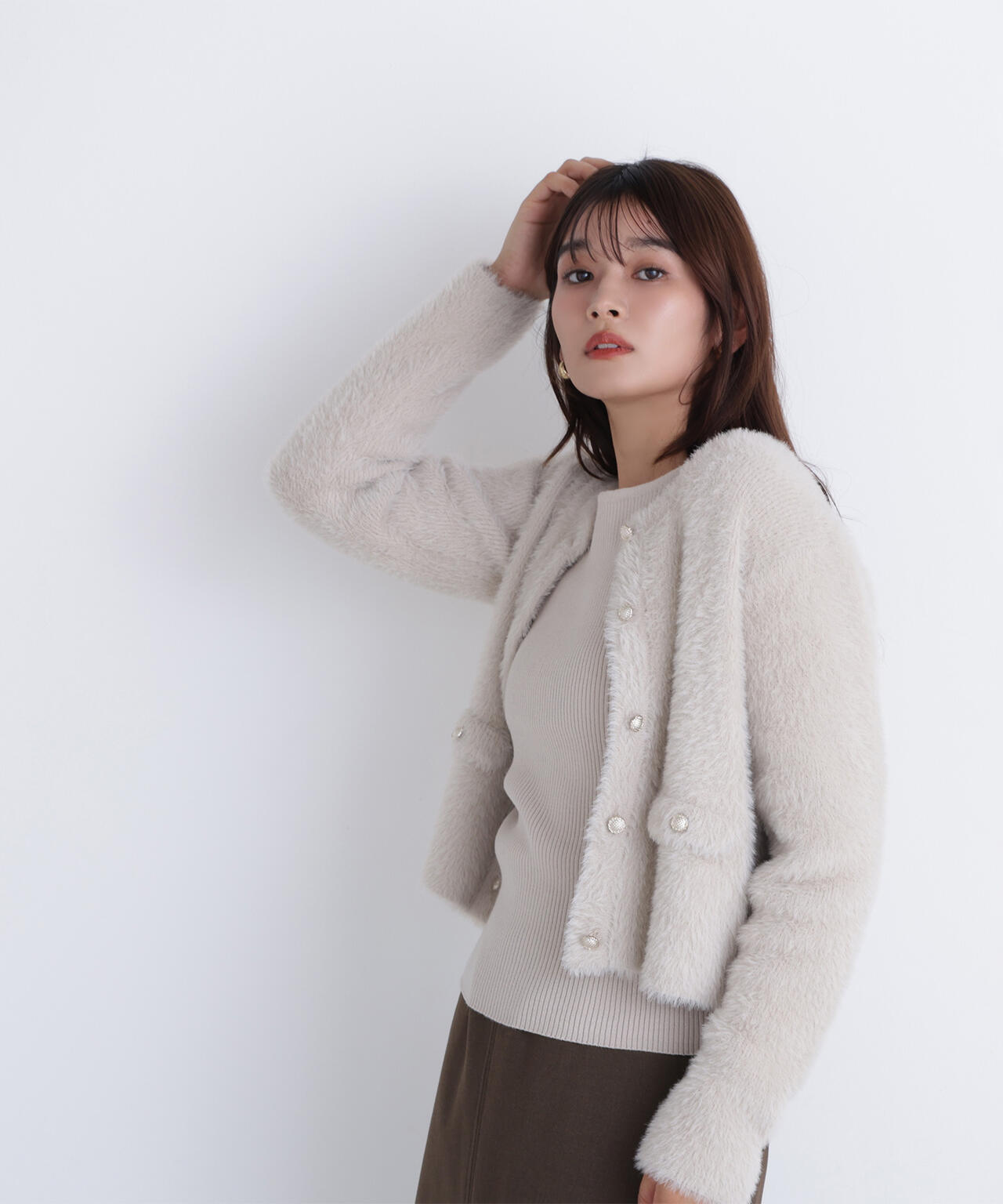 【sweet掲載】【ちょうど、いい服】“ふわ&リブ”アンサンブルニット