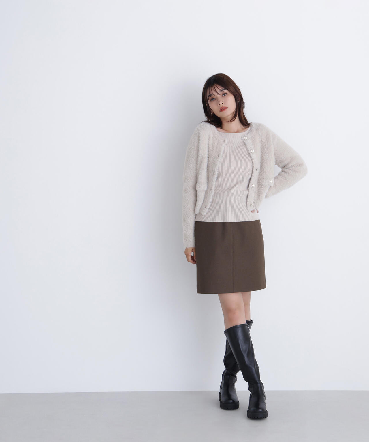 【sweet掲載】【ちょうど、いい服】“ふわ&リブ”アンサンブルニット